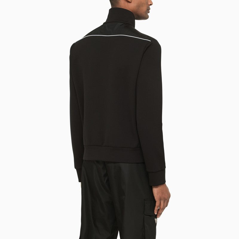 Prada Black Sweatshirt With Zip - 3