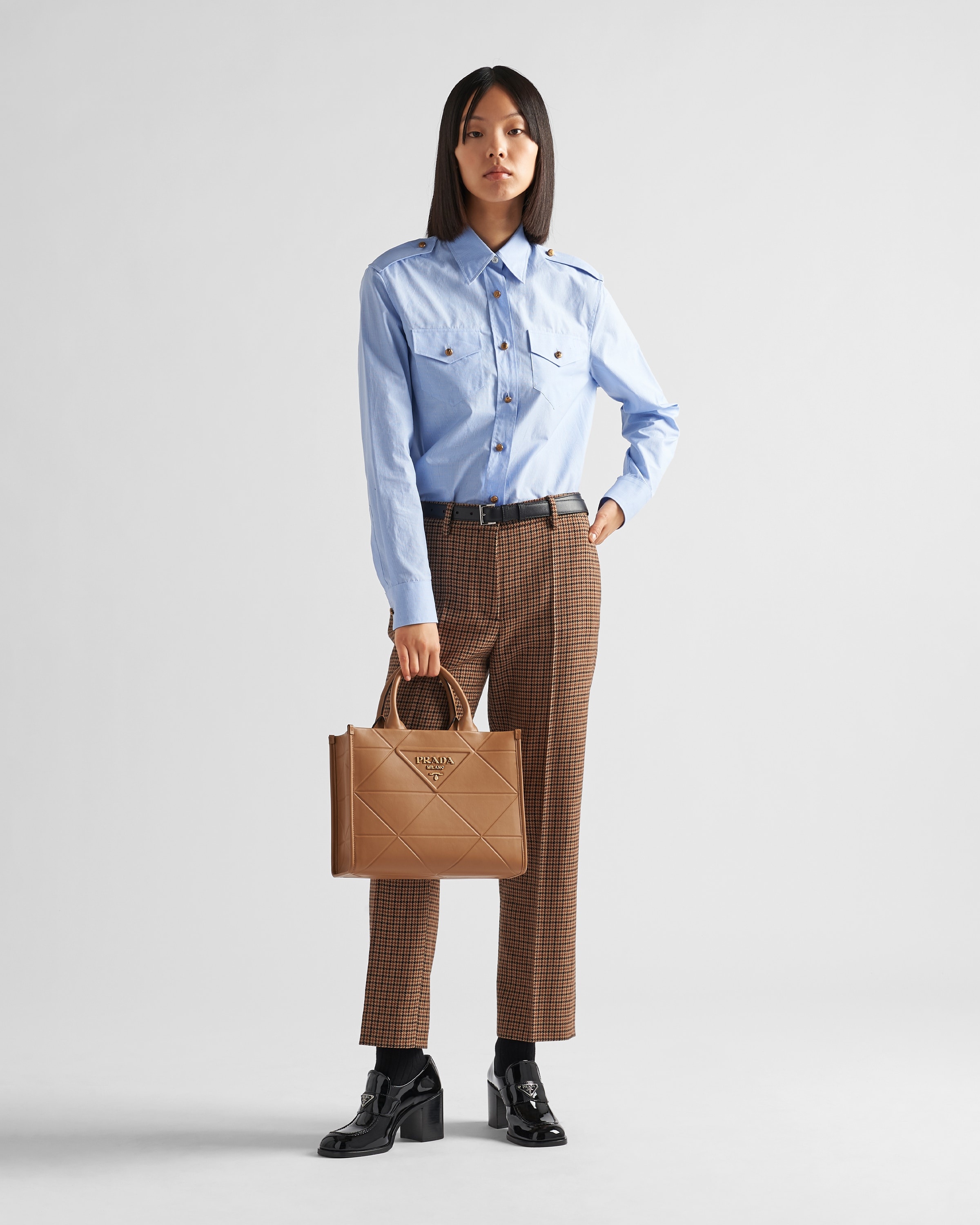 Prada Galleria Small Handbag in Brown