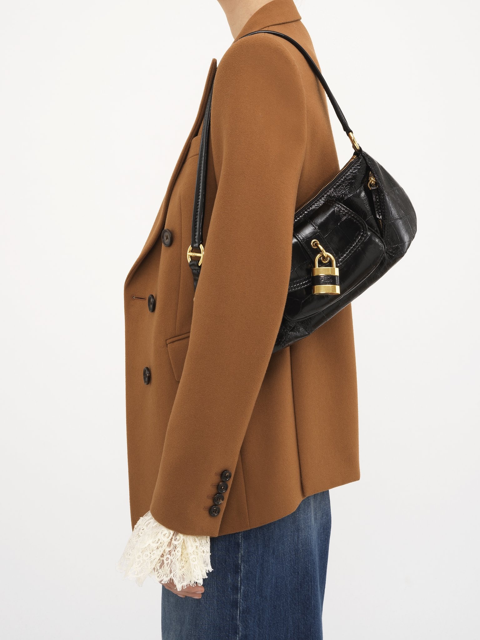 THE 99 SHOULDER BAG IN CROCO-EFFECT LEATHER - 2