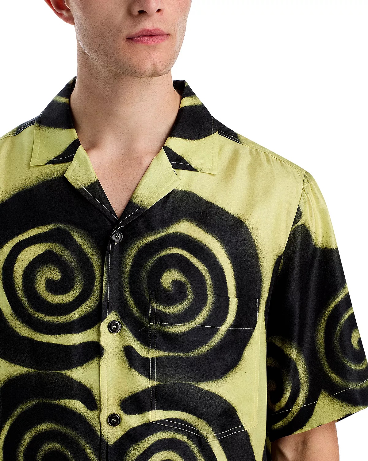 Bodil Silk Printed Button Down Camp Shirt - 5