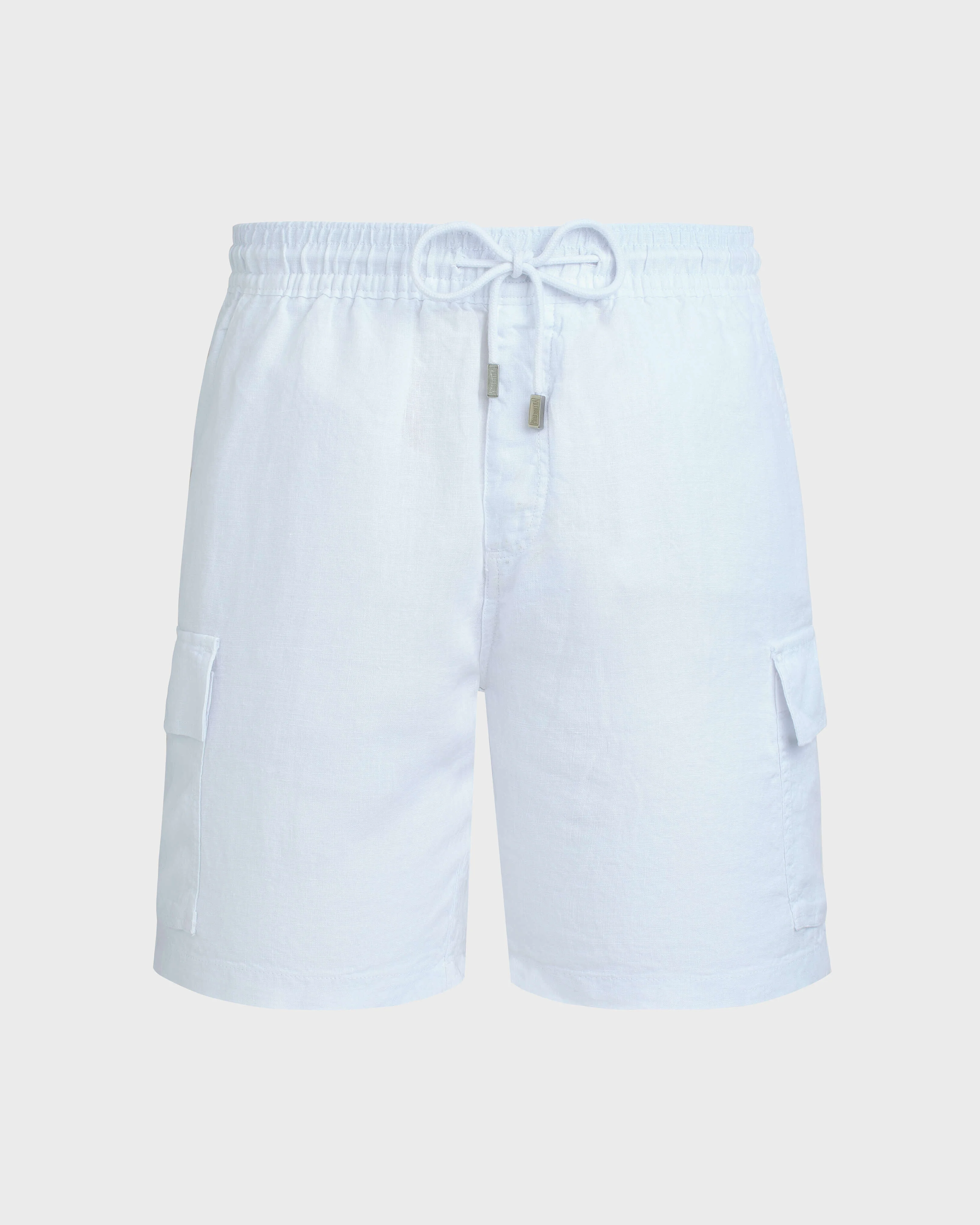 Men Linen Bermuda Shorts Solid - 1