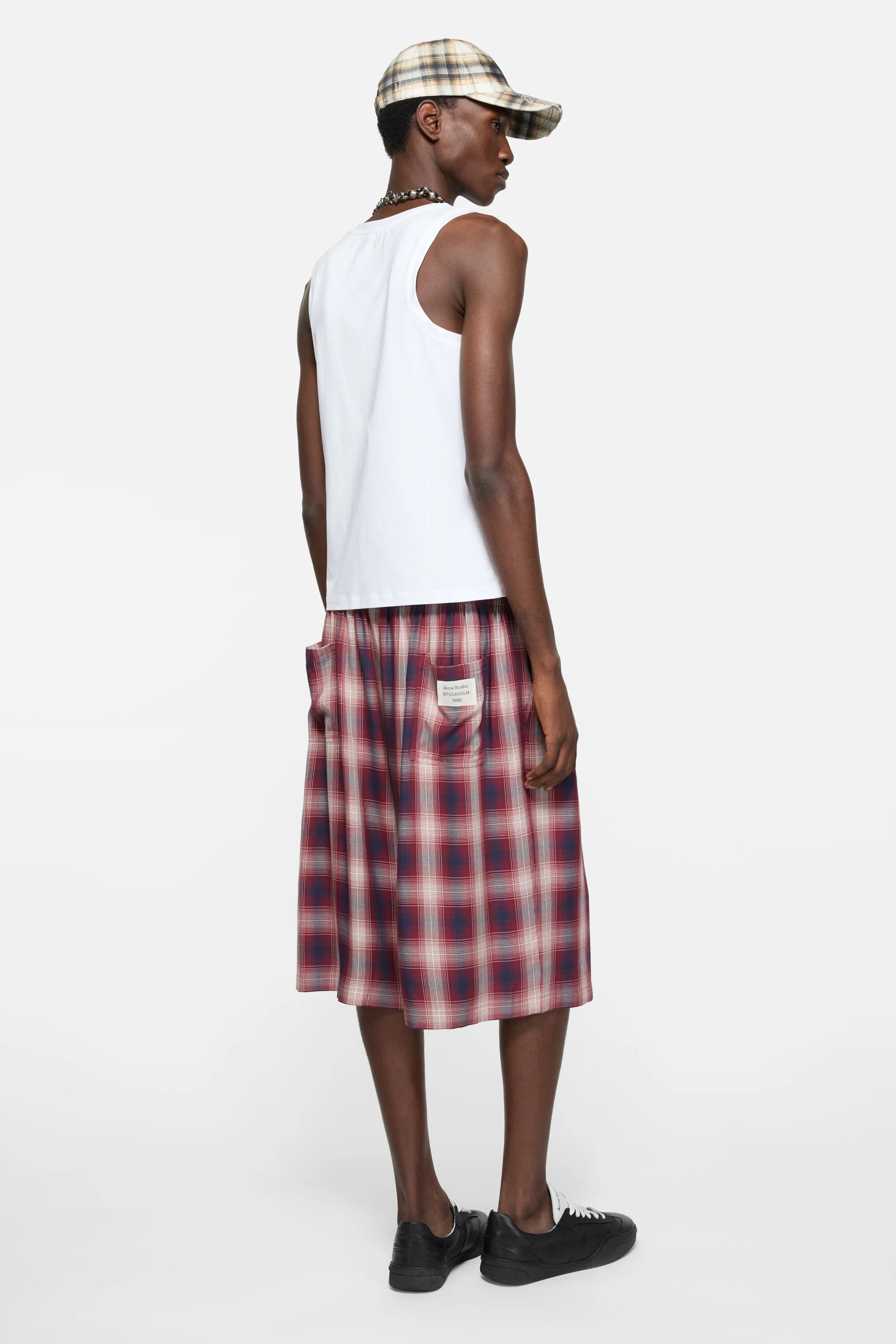 Check shorts - Red/blue - 3