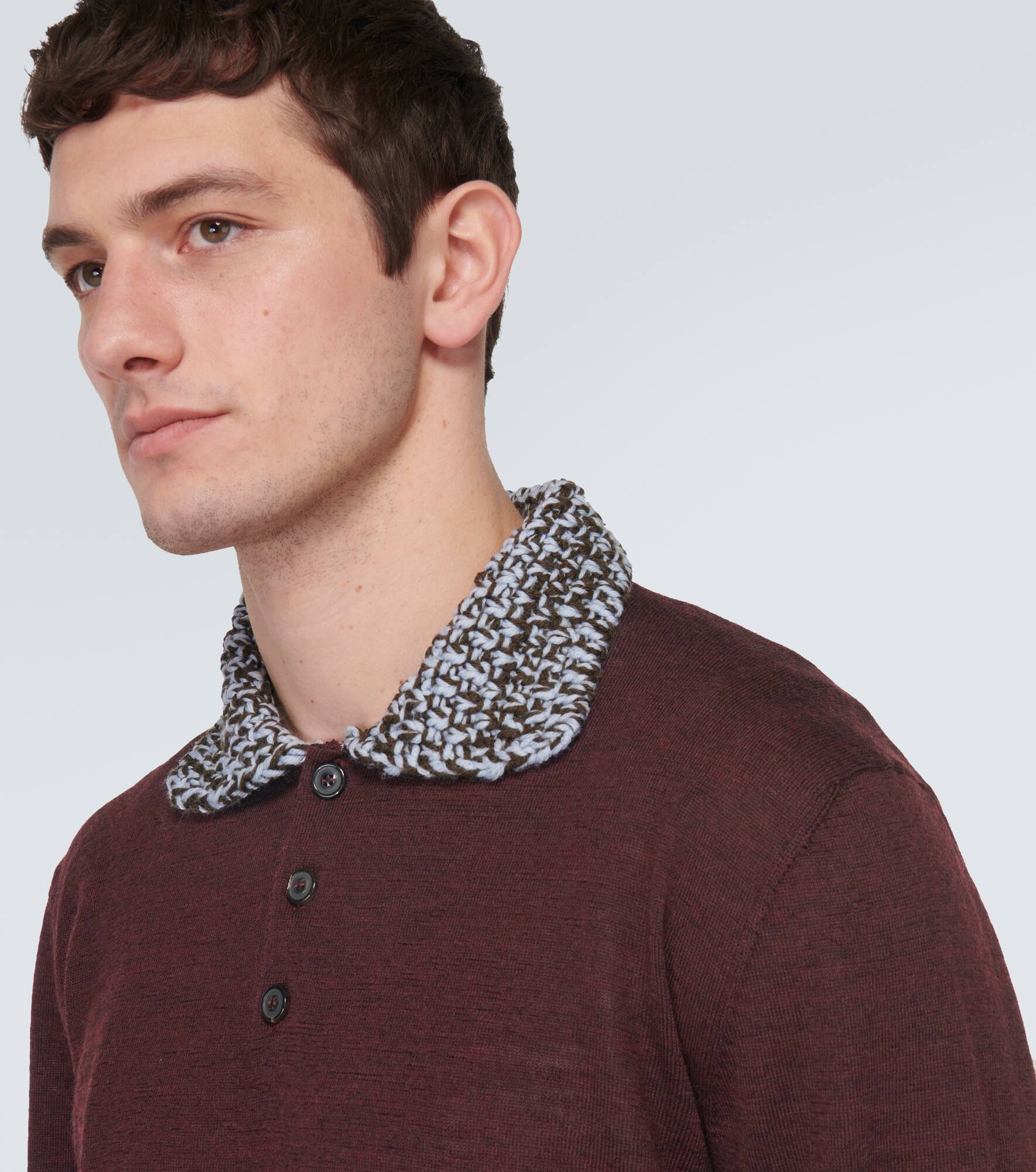Wool polo sweater - 5