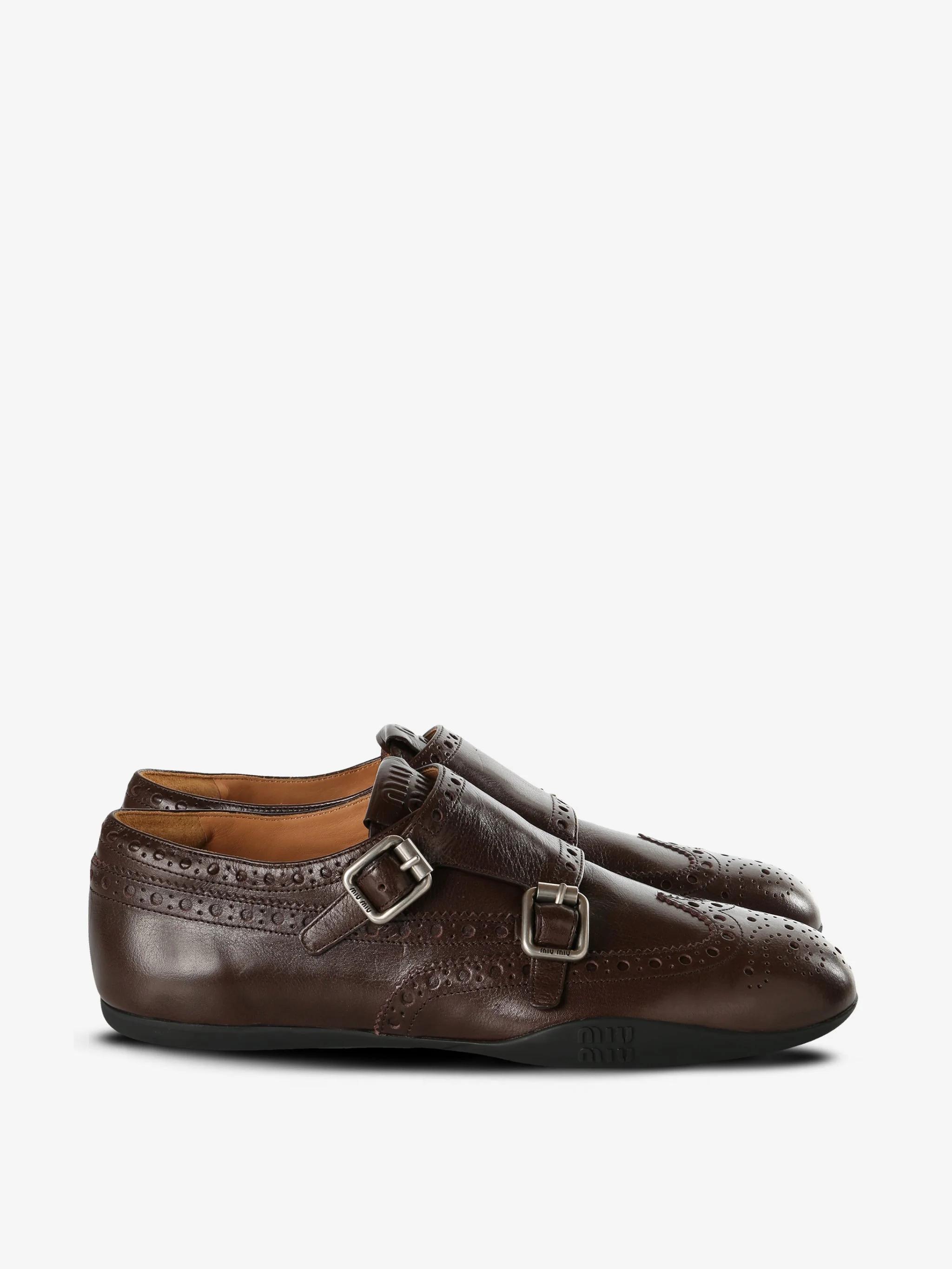 MIU MIU - Women Calf Leather Buckle Brogues - 1