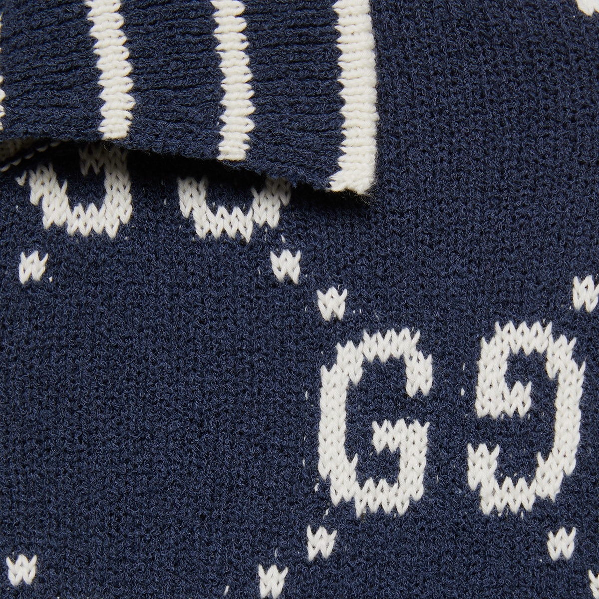 GG cotton jacquard polo dress - 4