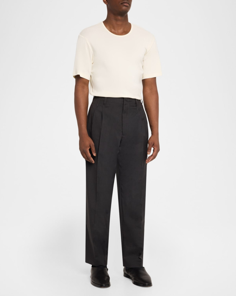 Lemaire Men & apos;s Rib Cotton Relaxed U-Neck T-Shirt outlook