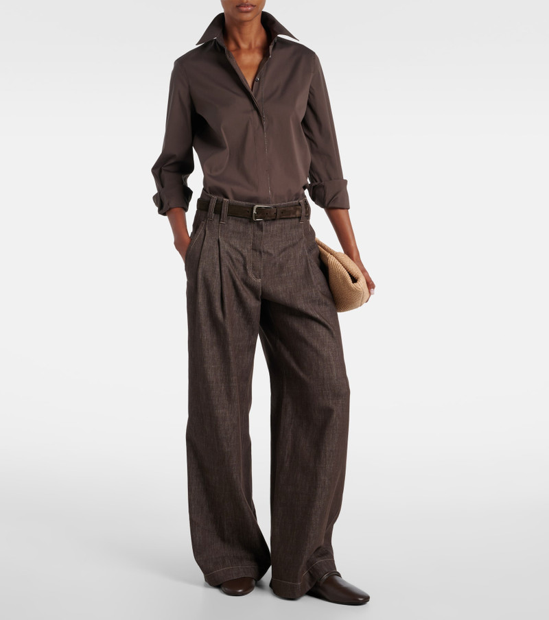Brunello Cucinelli Mid-rise wide-leg jeans outlook