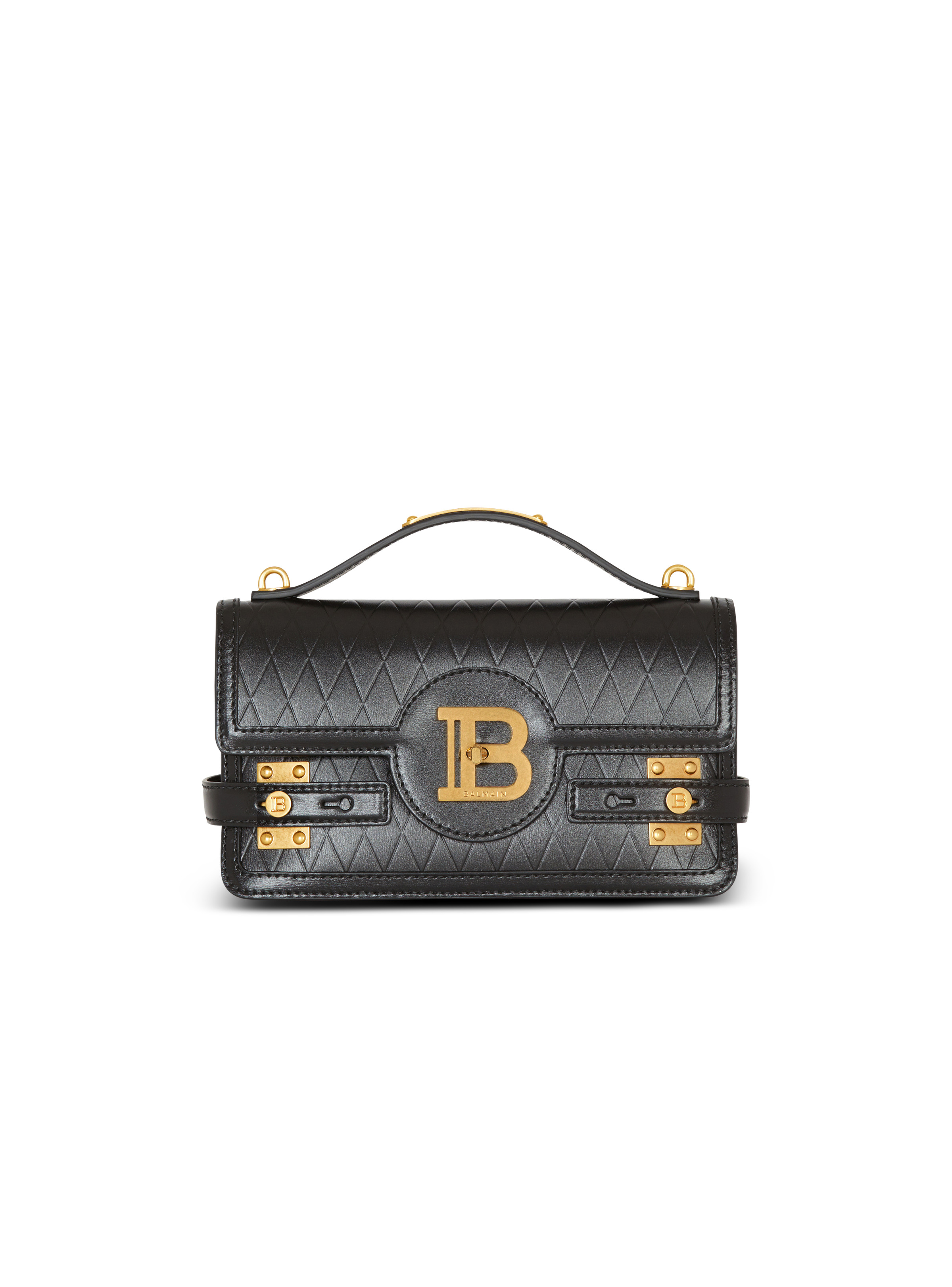 B-Buzz Shoulder 24 bag in grid-embossed calfskin - 1