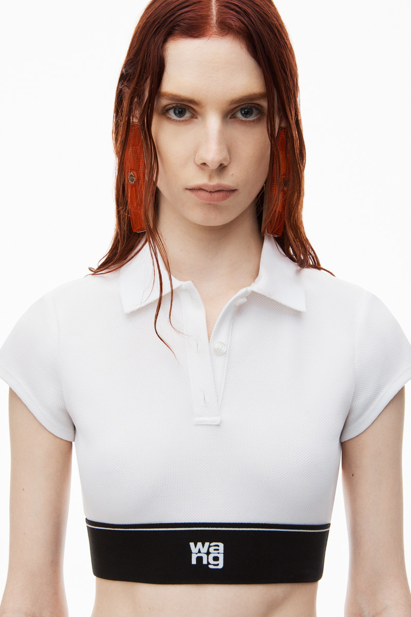 Cheerleader Polo Top in Pique 5