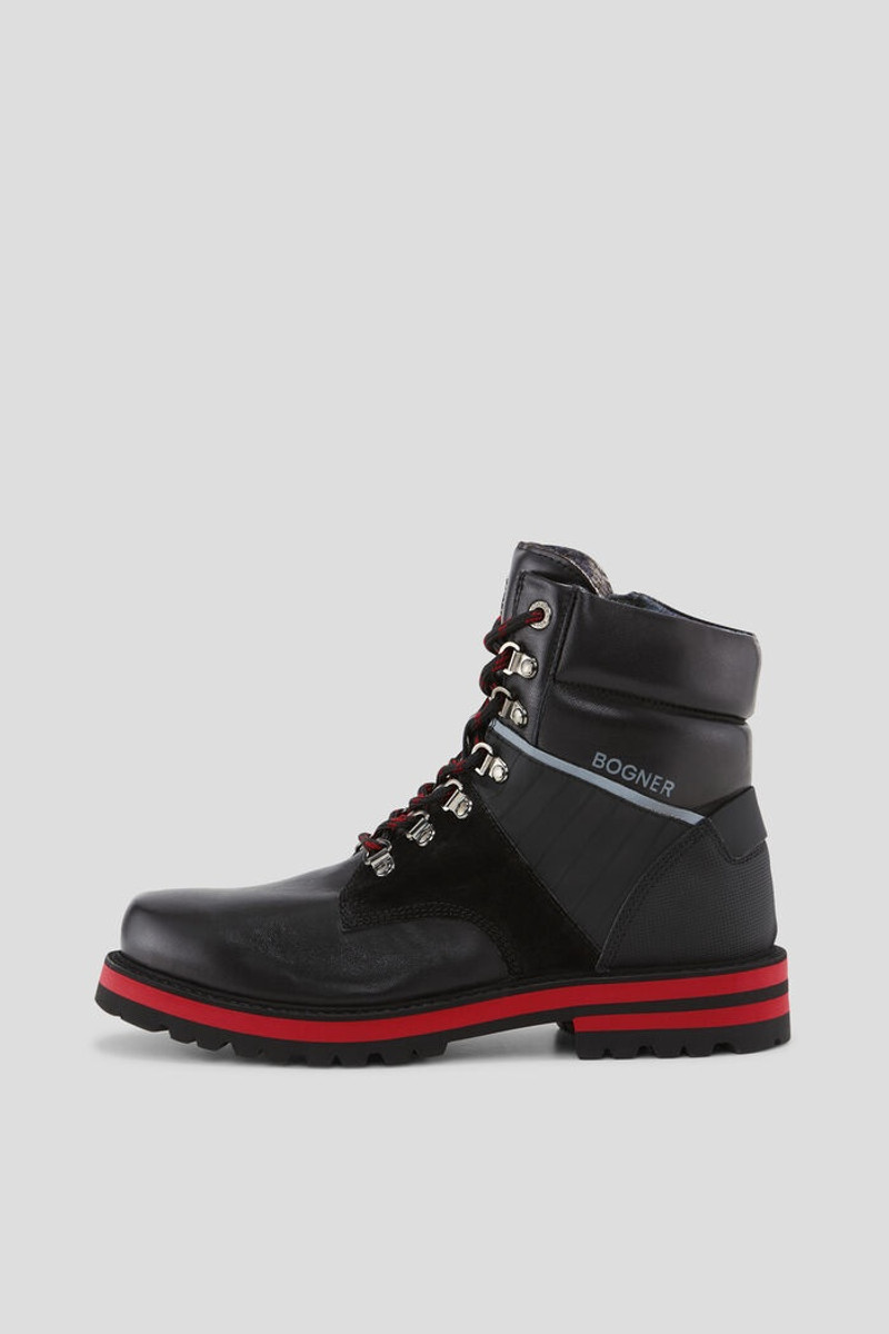 Courchevel Mid-calf boots in Black/Red 1