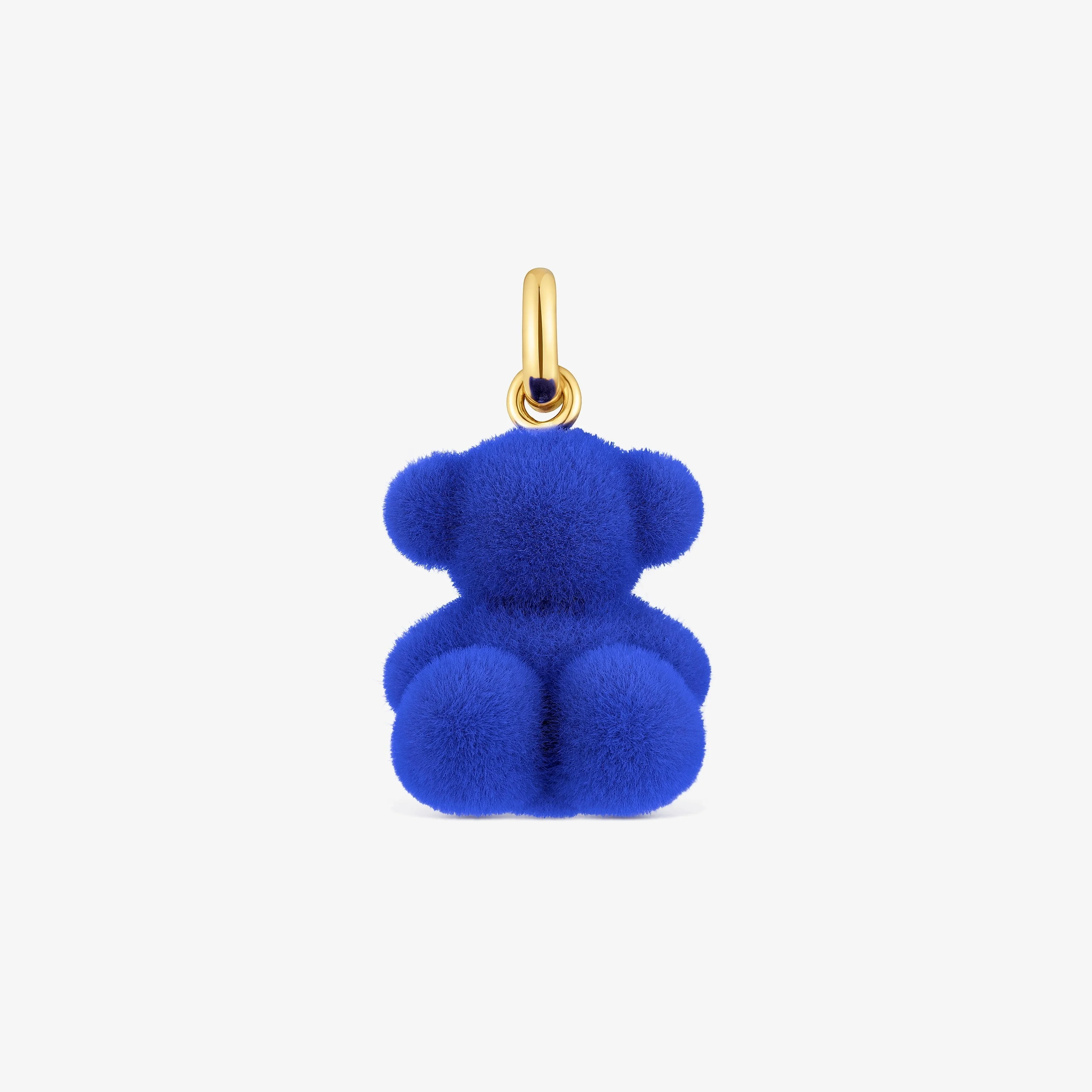 Blue velvet bear Pendant with 18kt gold plating over silver Bold Bear - 1