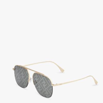 FENDI Gold-colored sunglasses outlook