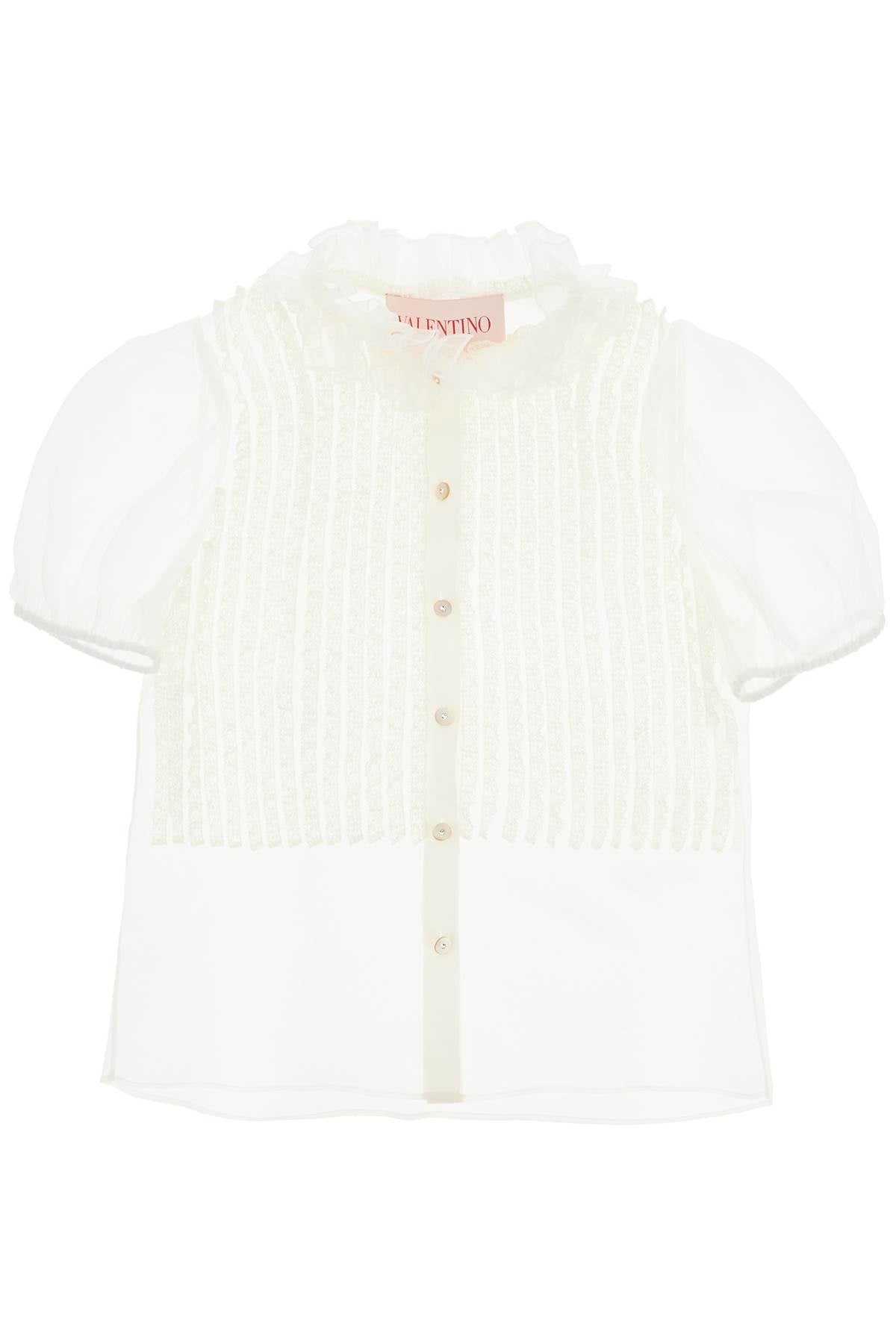 Valentino Garavani short-sleeved chiffon blouse - 1