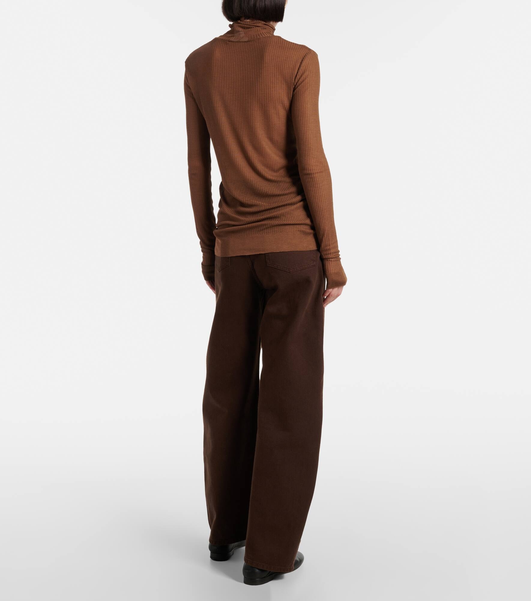 Ribbed-knit turtleneck top - 3