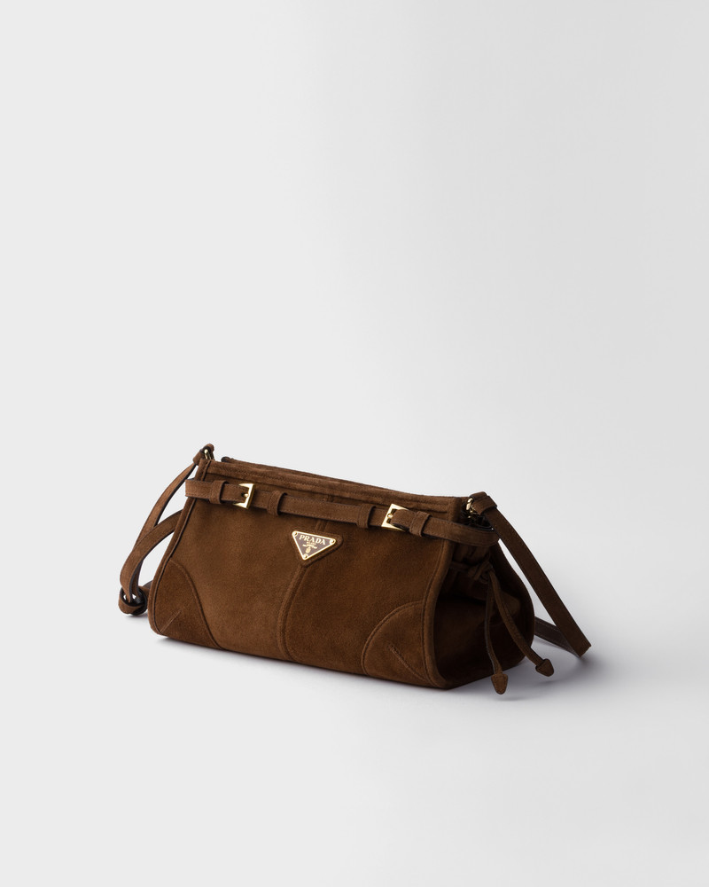 Prada Small Prada Bonnie suede shoulder bag outlook