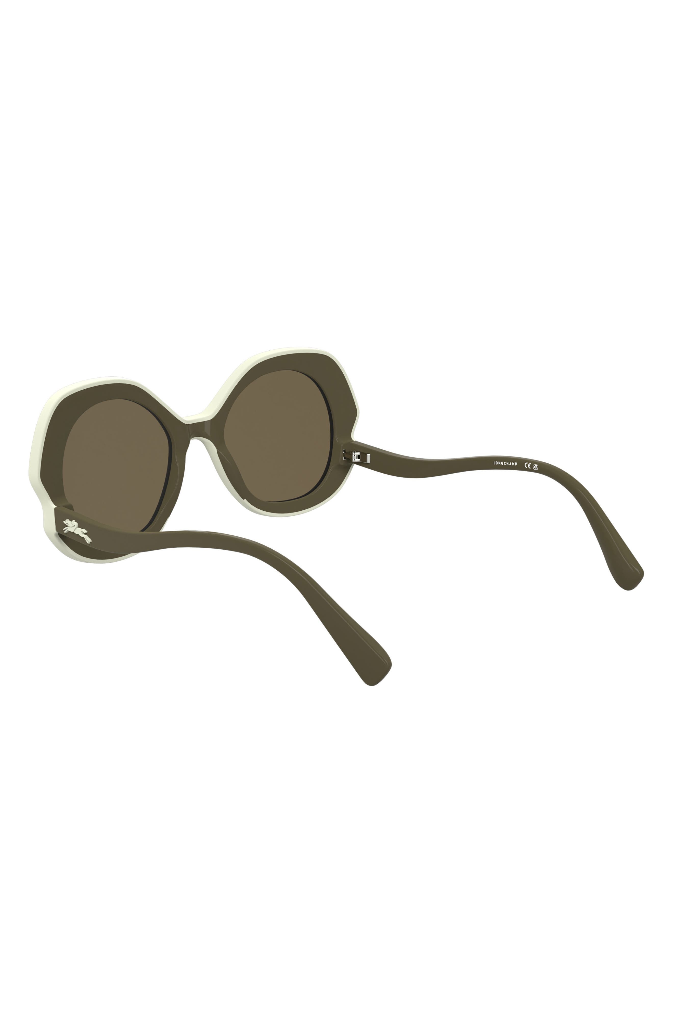 Longchamp 52mm Oval Sunglasses in Khaki at Nordstrom - 5