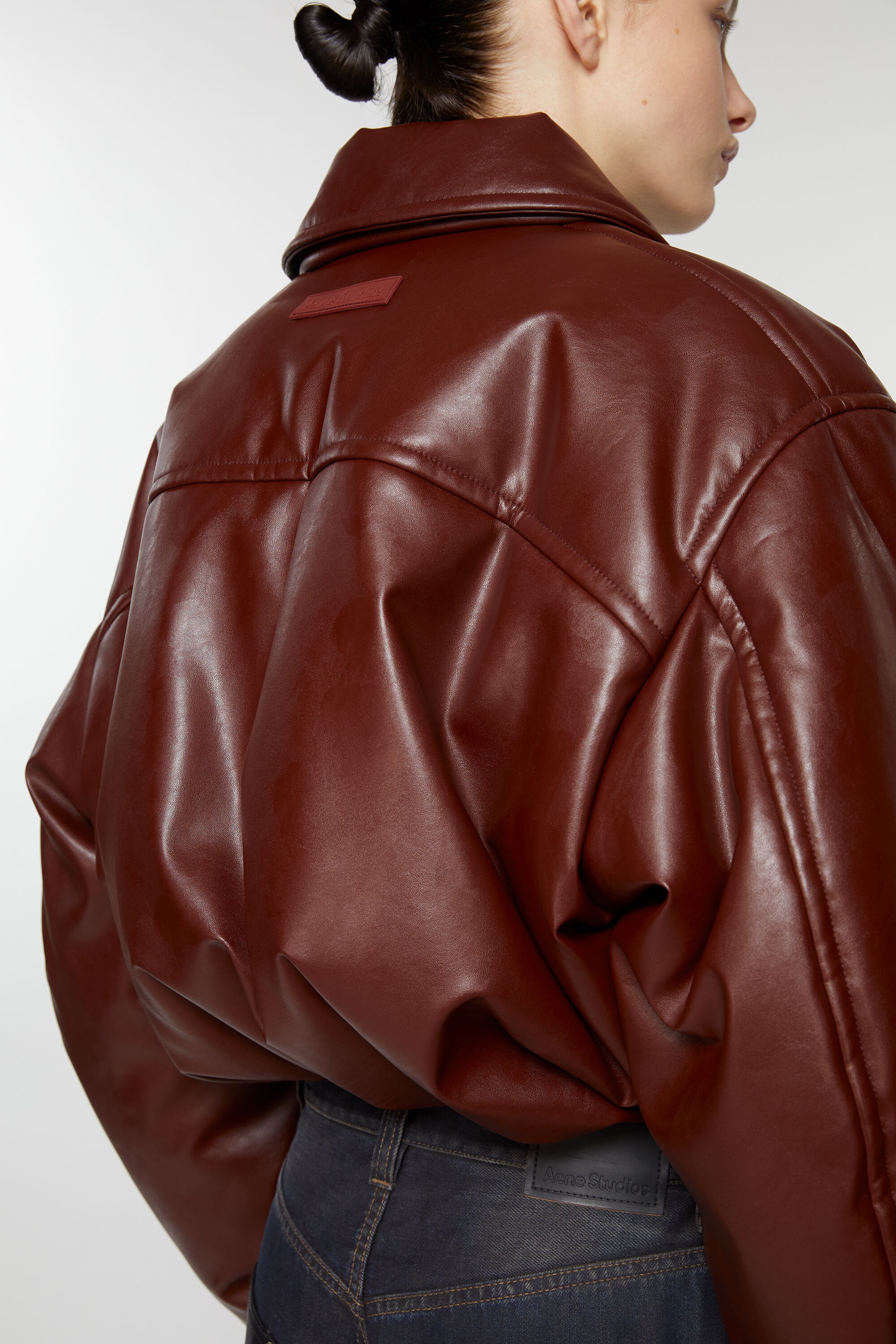 Coated bomber jacket - Dark burgundy - 6
