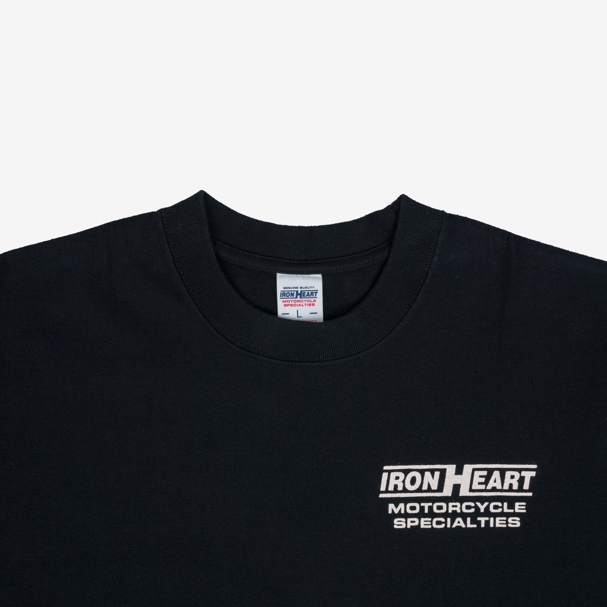 IHPT-2302-BLK 7.5oz Printed Loopwheel Crew Neck T-Shirt - Black - 9