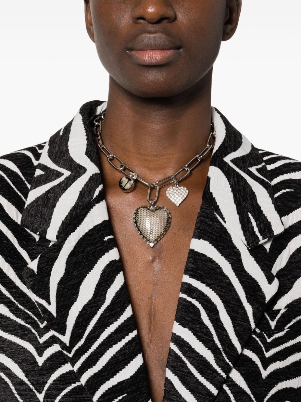heart-pendant chain necklace - 2
