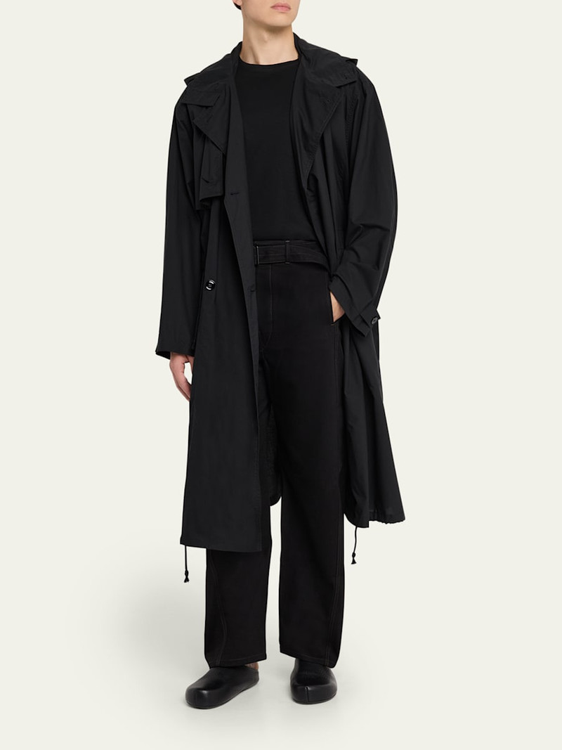Lemaire Men's Light Hooded Trench Coat outlook