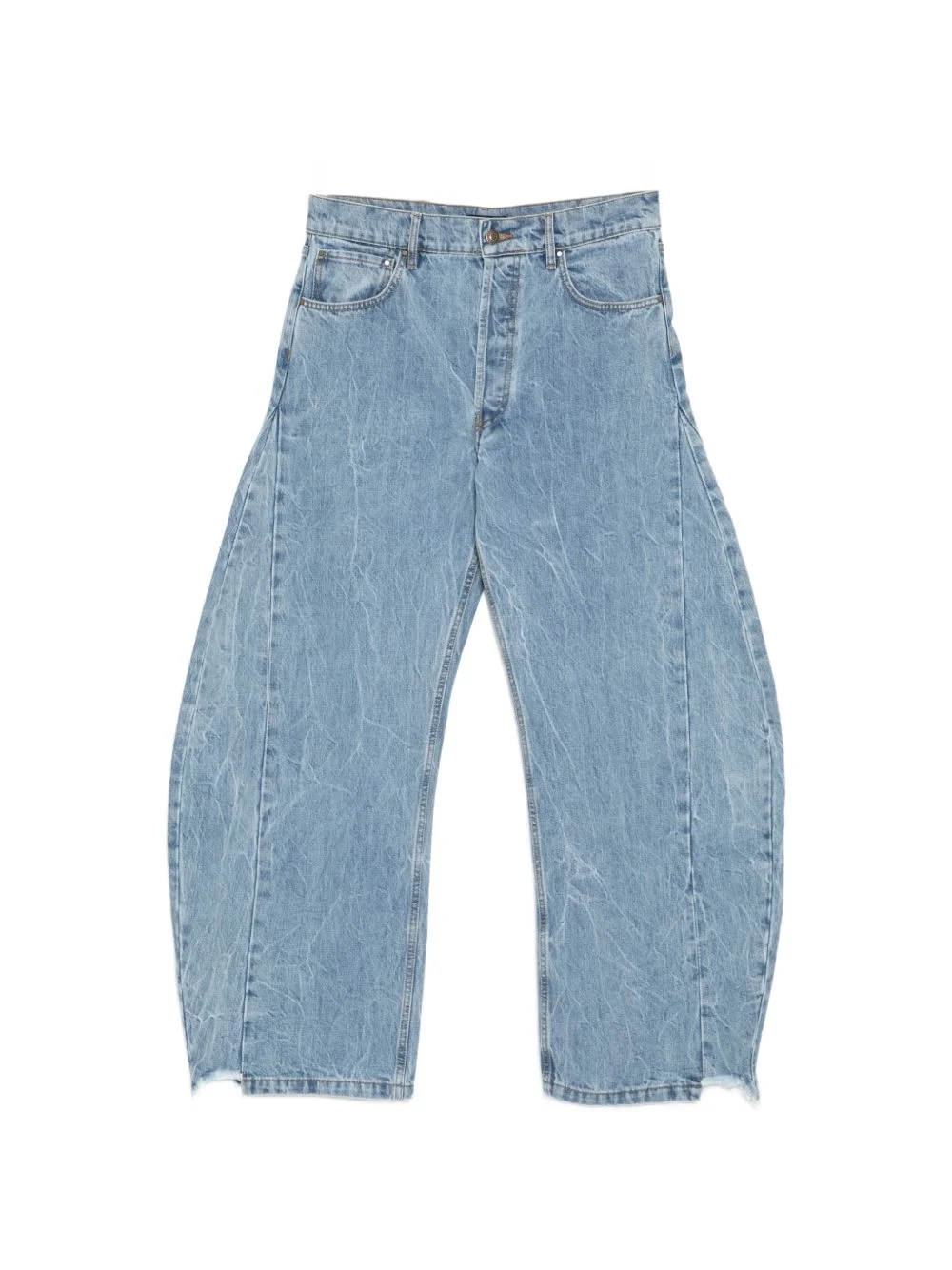 acid wash frayed jeans - 1