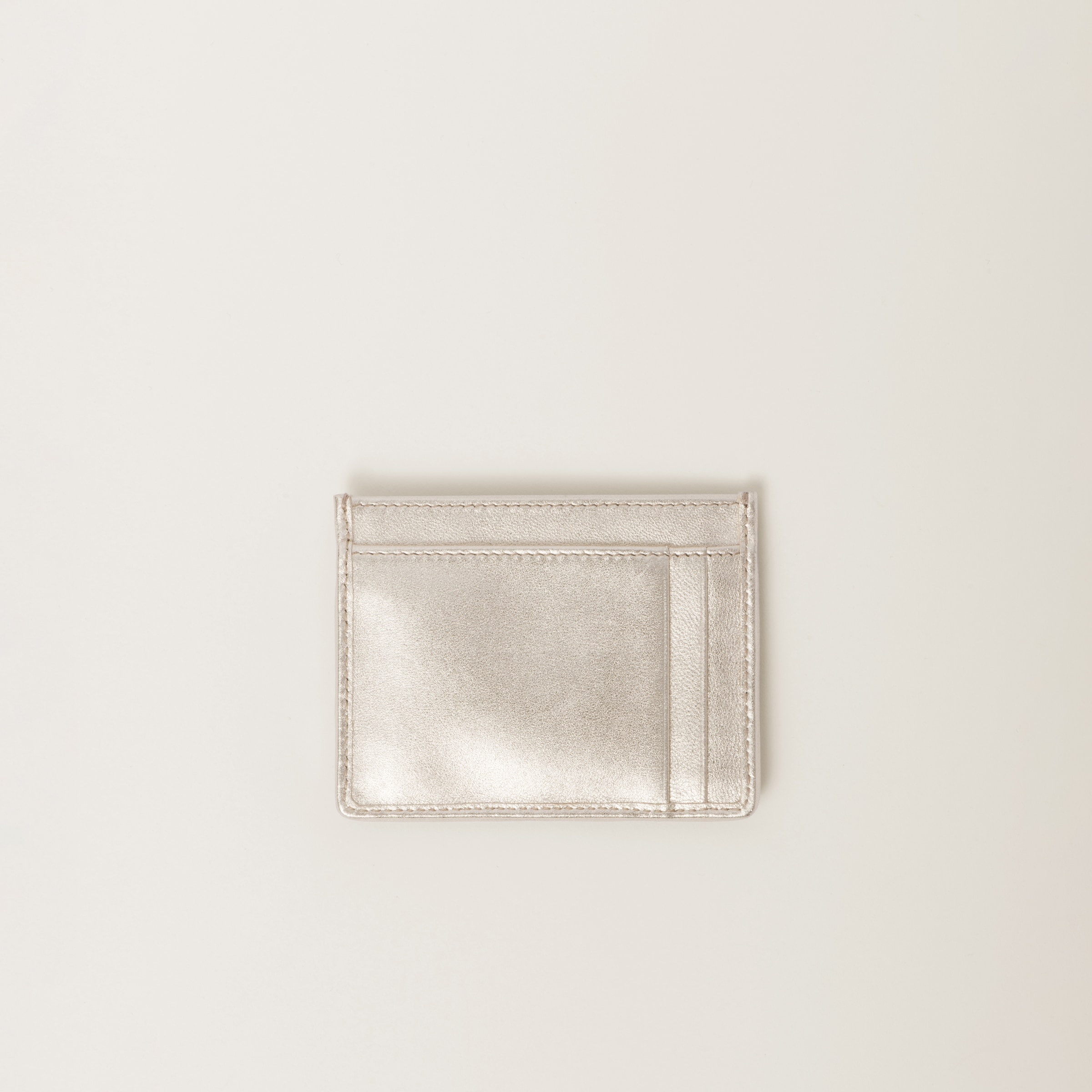 Matelassé nappa leather card holder - 2