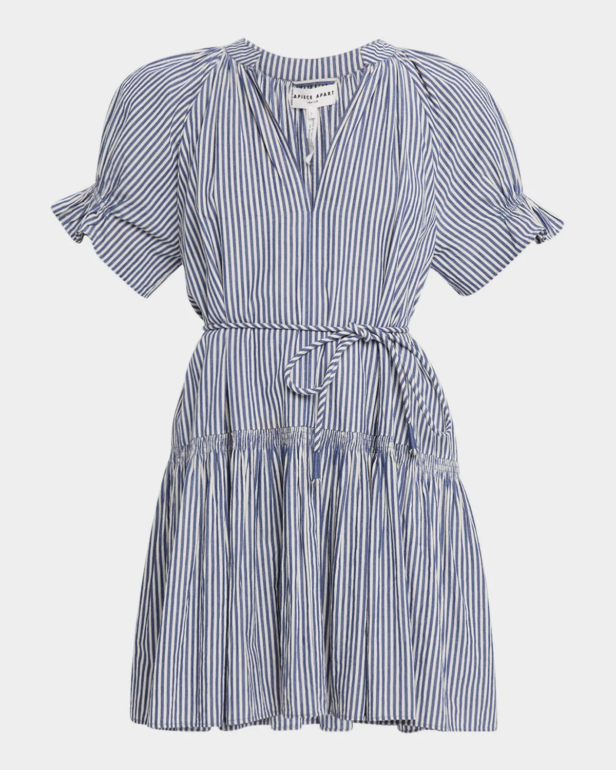 Marza Striped Organic Cotton Mini Dress - 1