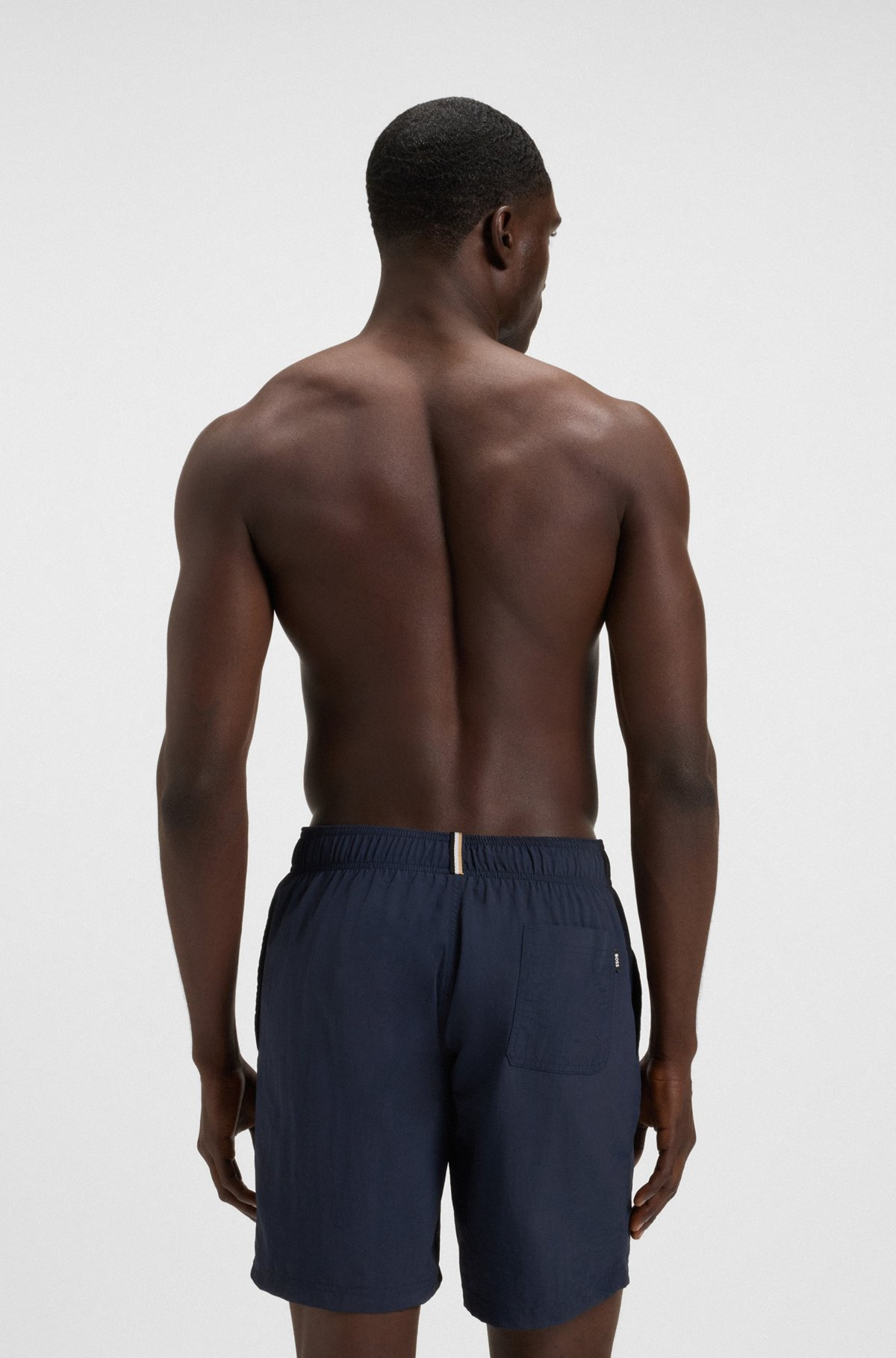 FULLY LINED SWIM SHORTS WITH 3D LOGO EMBROIDERY - 4