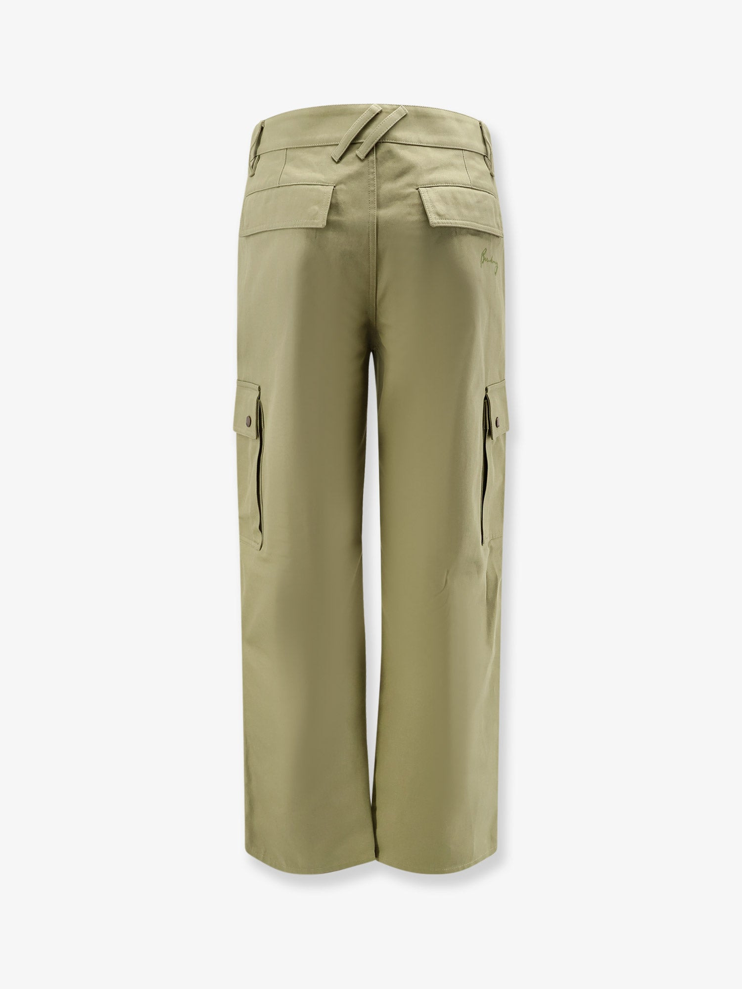 Burberry Cotton Trousers With Logo Embroidery - 2