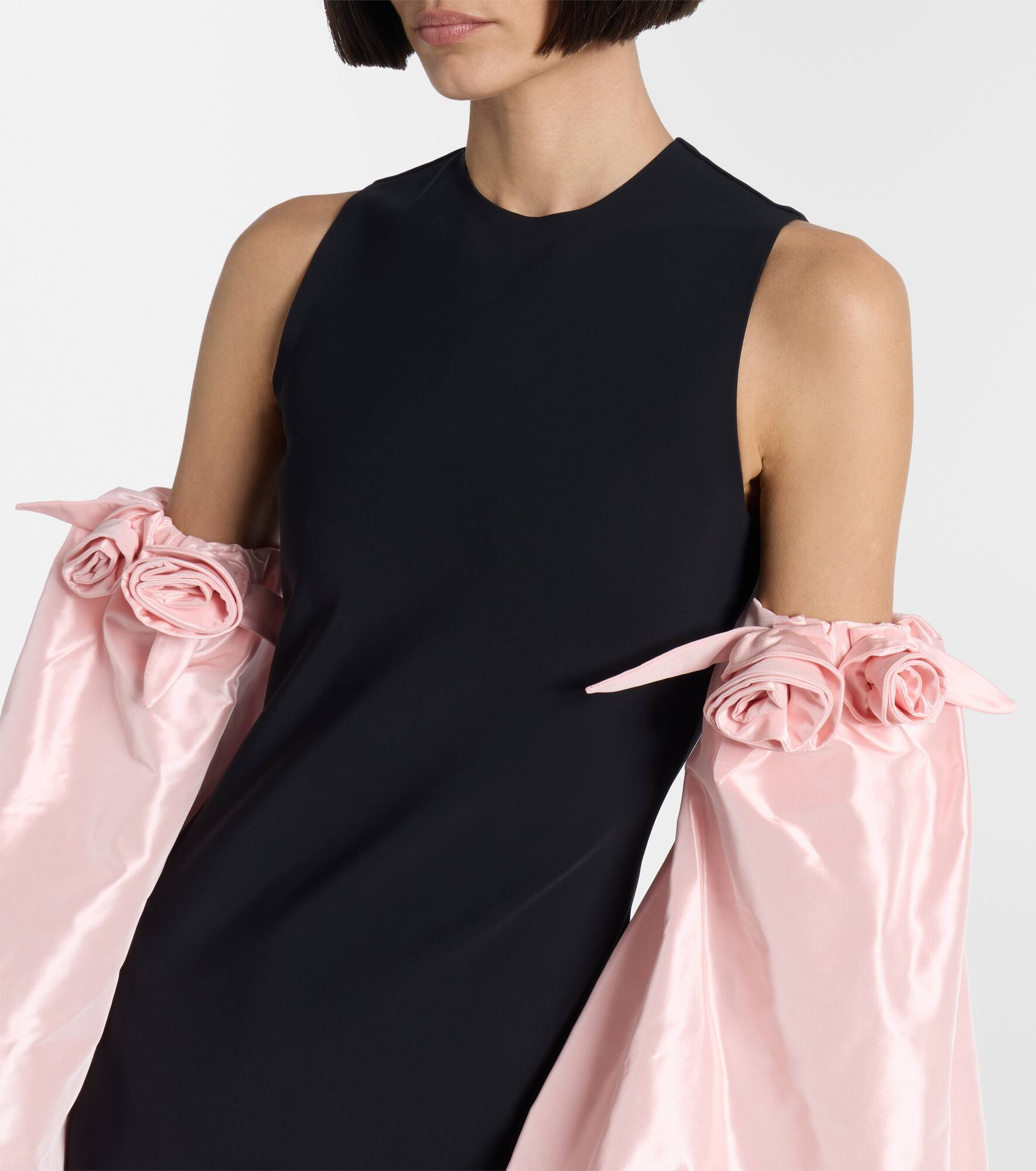 Floral-appliqué minidress - 4