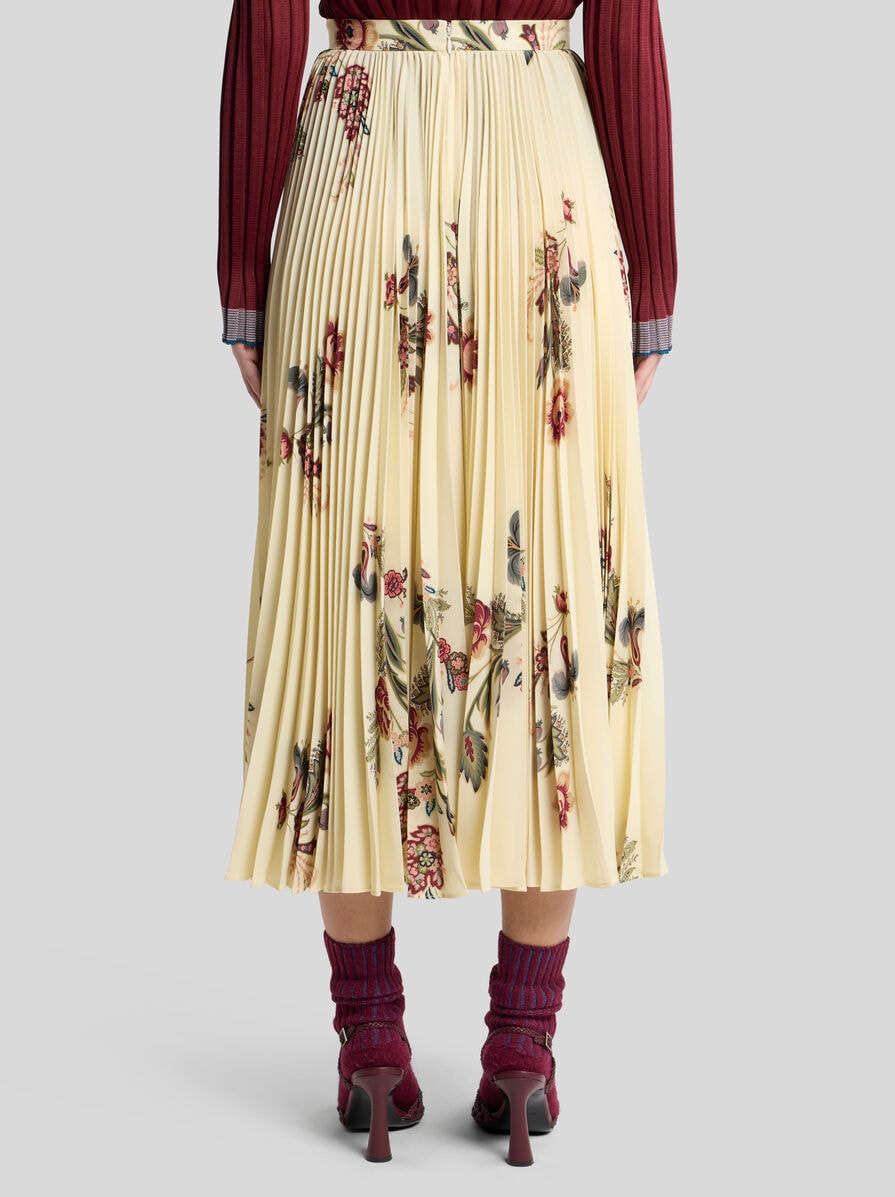 PLEATED SABLE SKIRT WITH PRINT - 5