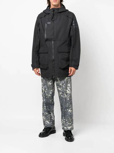adidas logo-print hooded rain coat outlook