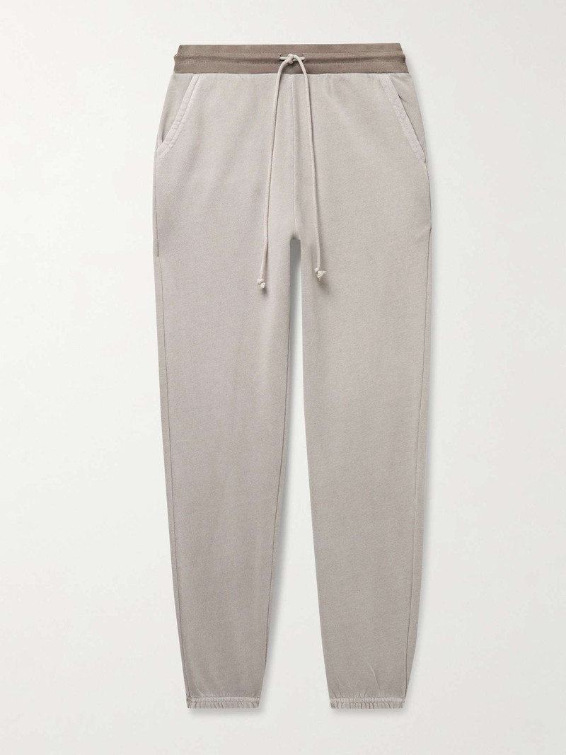 John Elliott 1992 Slim-Fit Tapered Two-Tone Cotton-Jersey Sweatpants outlook