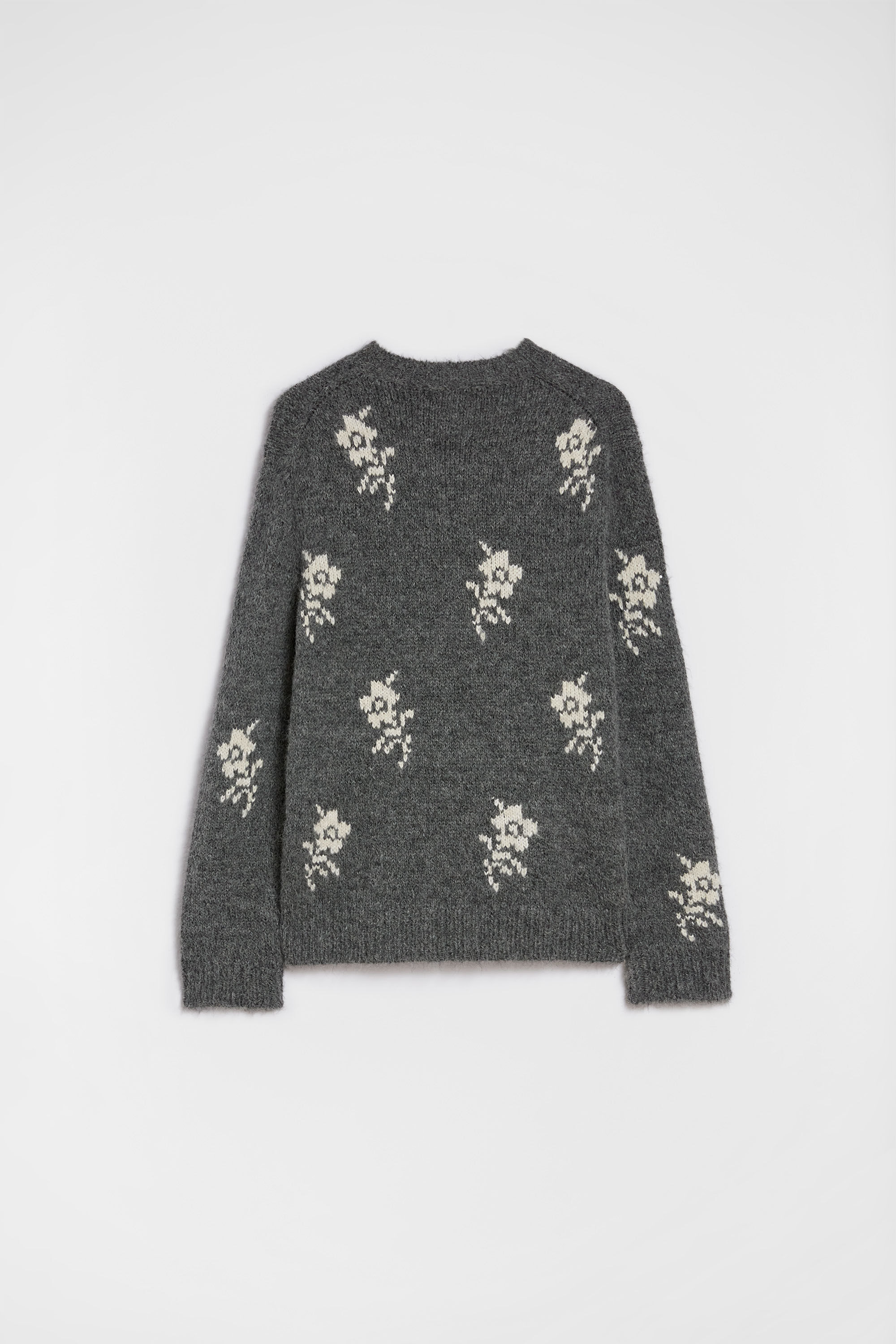 Wool Blend Crew-Neck Sweater - 3