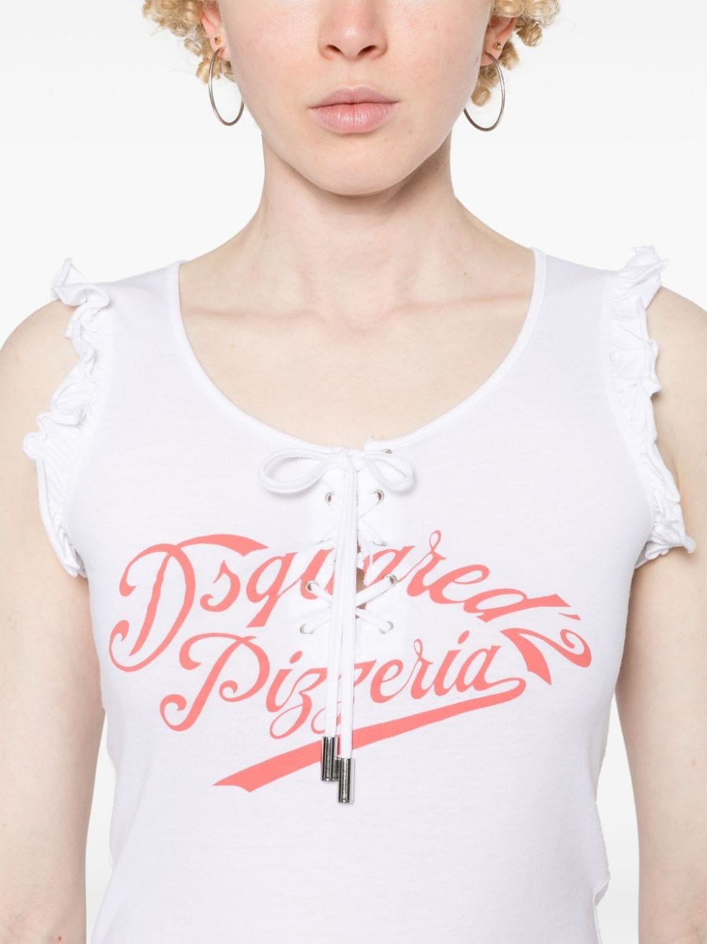 logo-print cotton tank top - 5