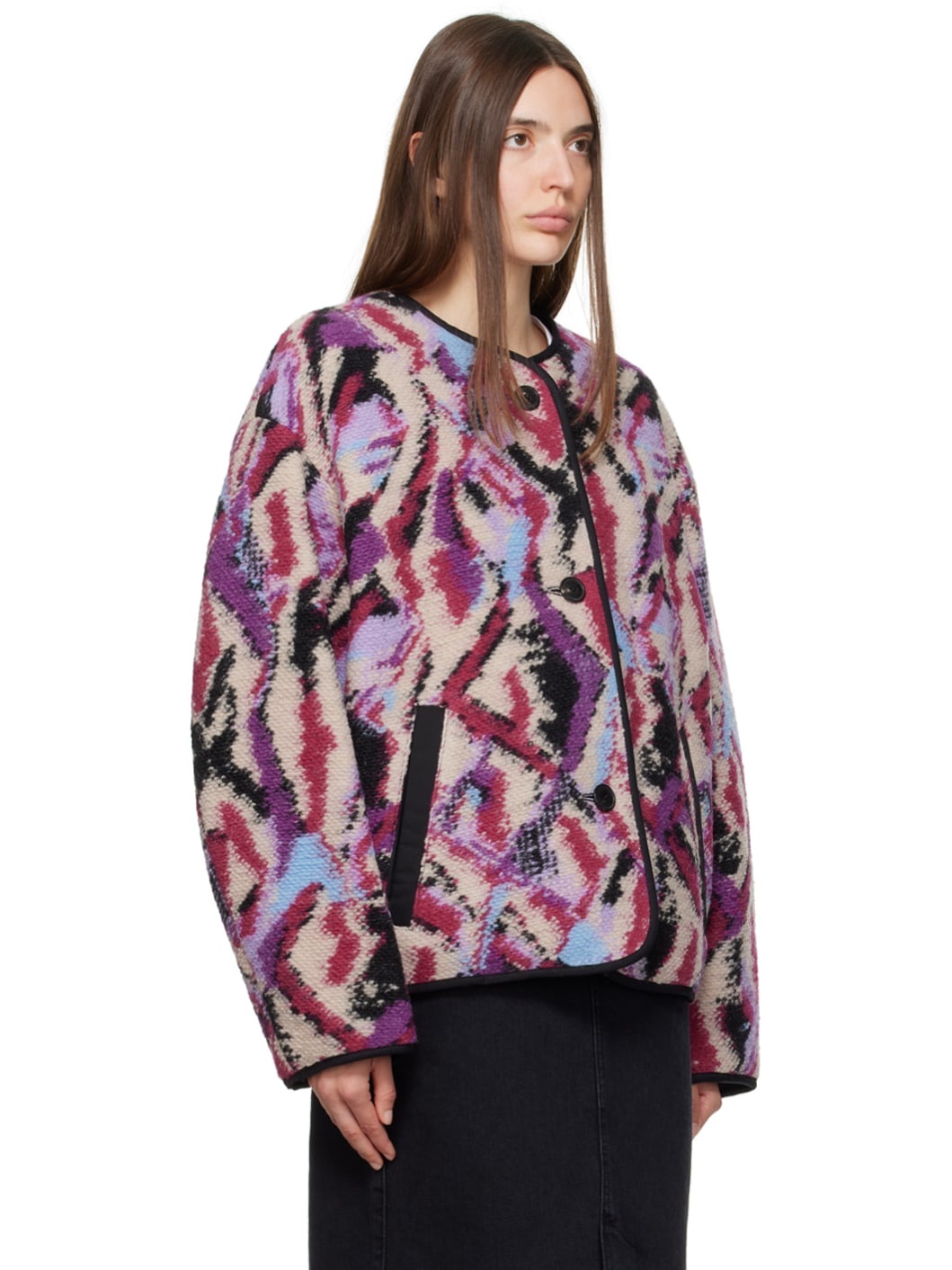 Women's Himemma Fleece Coat In Multicolour