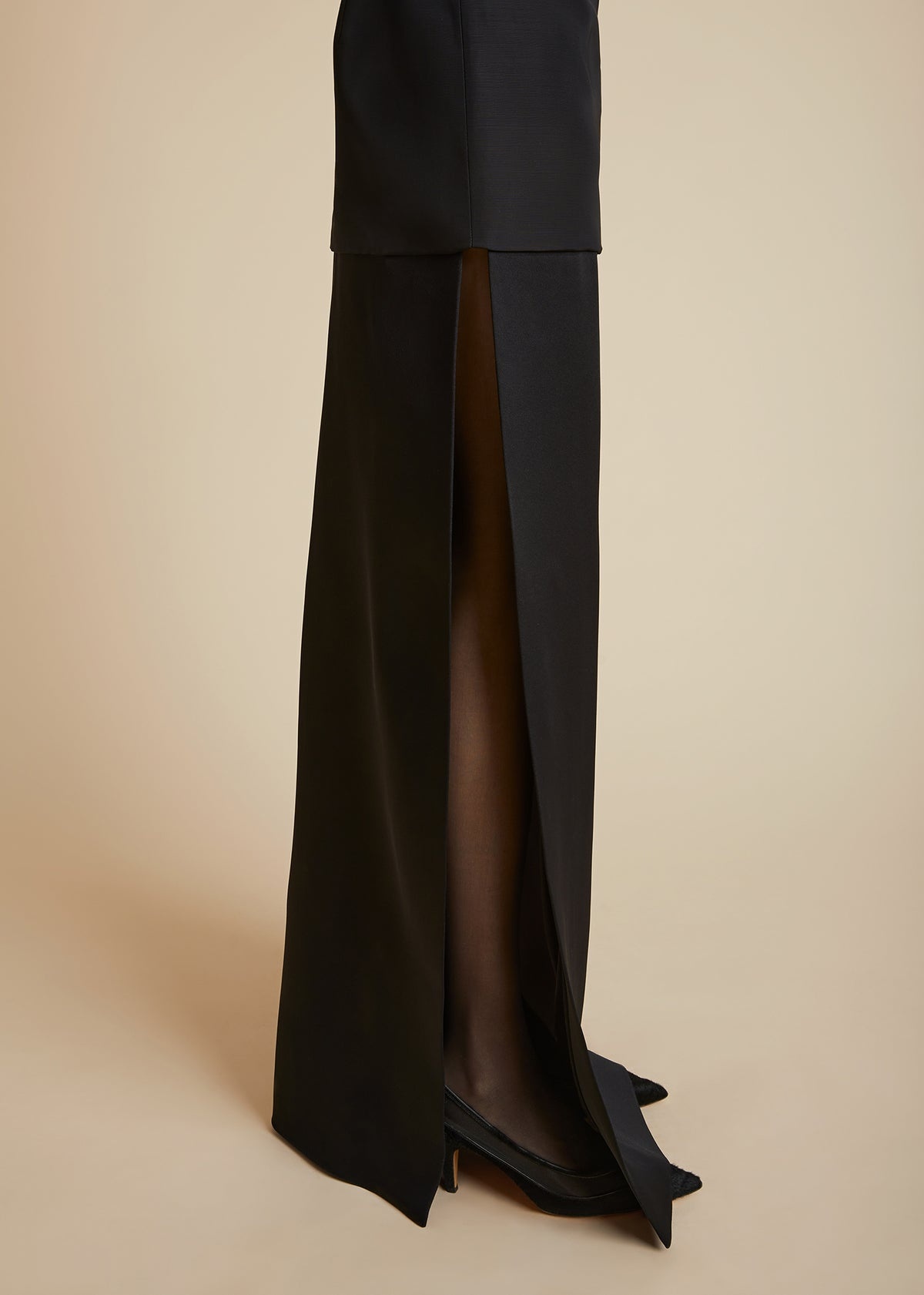 KHAITE The Saxon Skirt in Black | khaite | REVERSIBLE