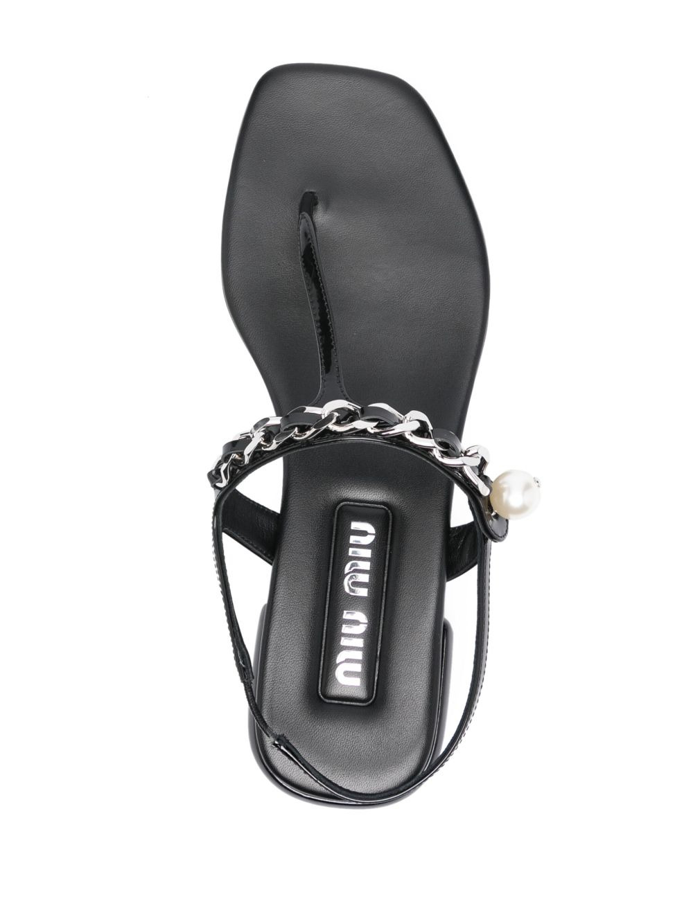 pearl-detail flat sandals - 4