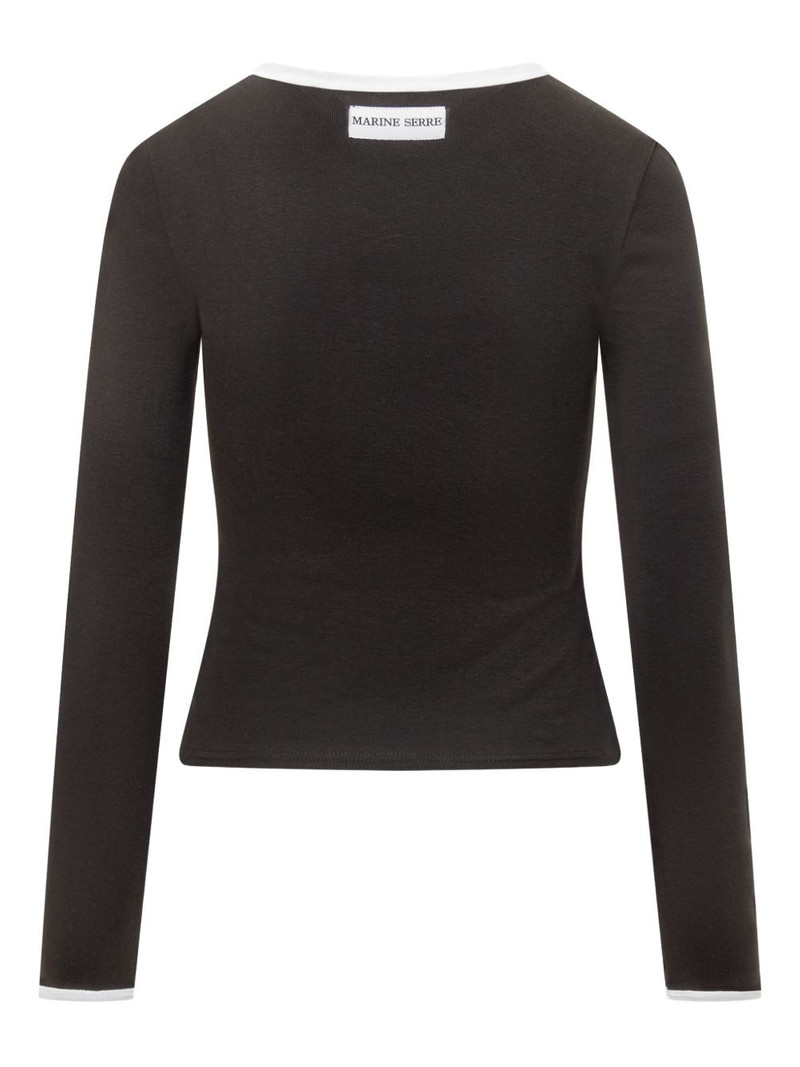 Marine Serre moon-logo long-sleeve T-shirt outlook
