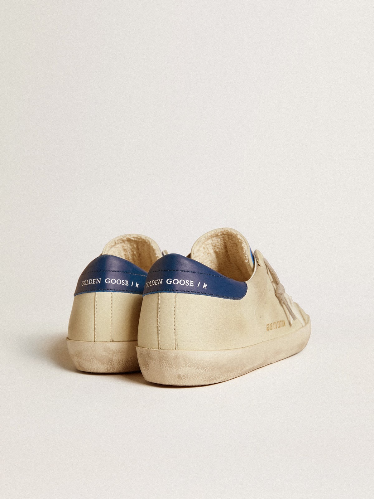 Super-Star LTD in nubuck with white leather star and blue heel tab - 5