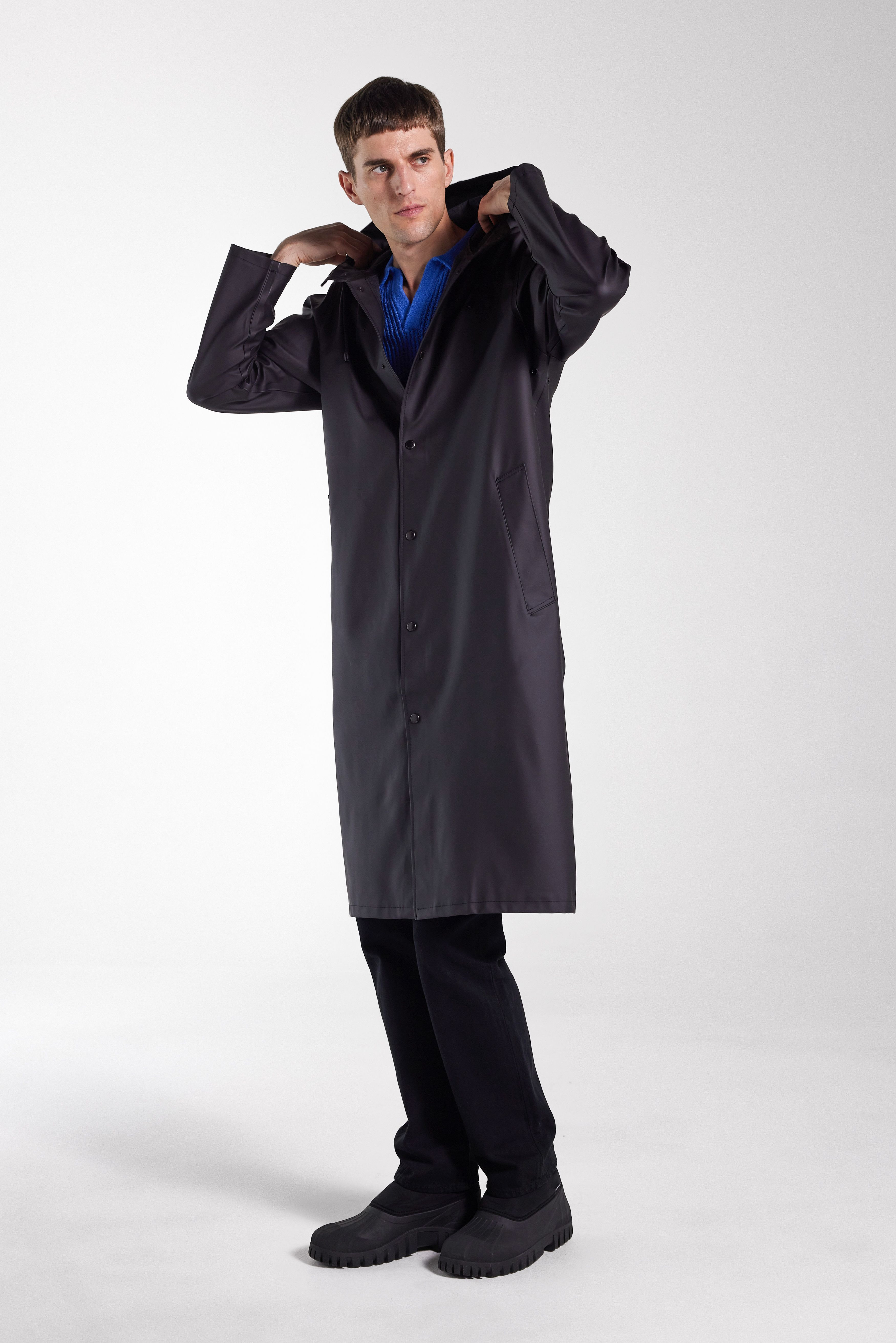 Stockholm Long Raincoat Black - 6