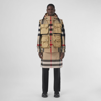 Burberry Check Technical Wool Jacket with Detachable Gilet outlook