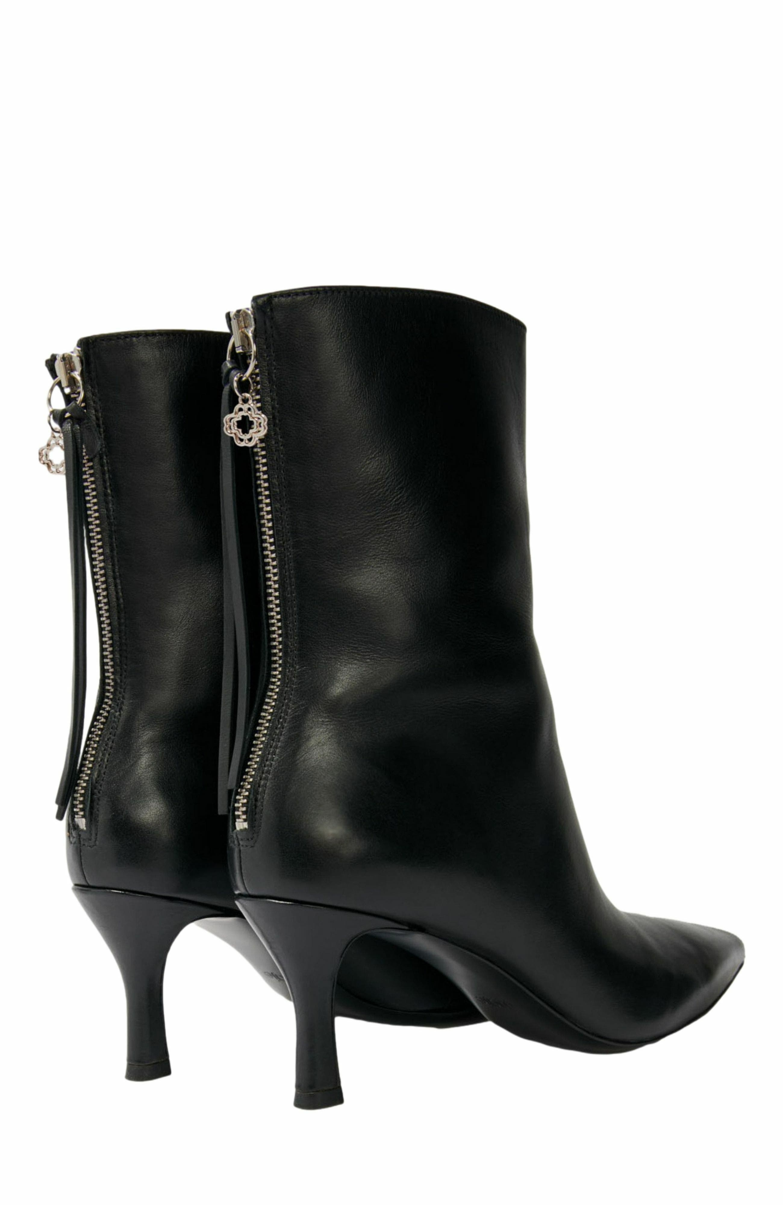 maje Leather ankle boots in Black at Nordstrom - 5