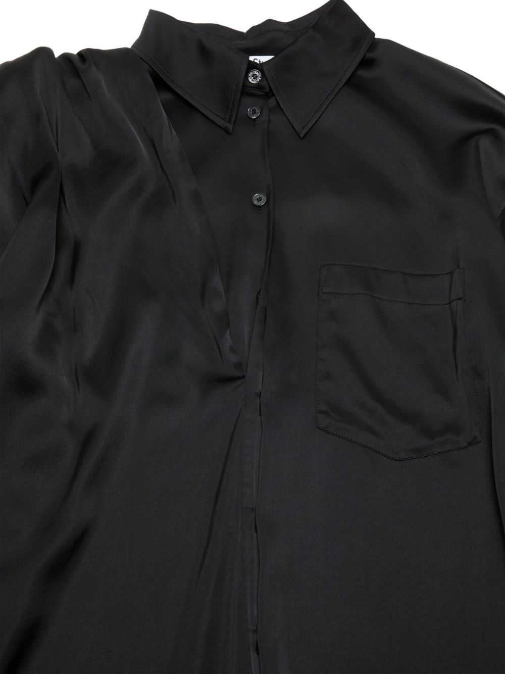 layered satin blouse - 5