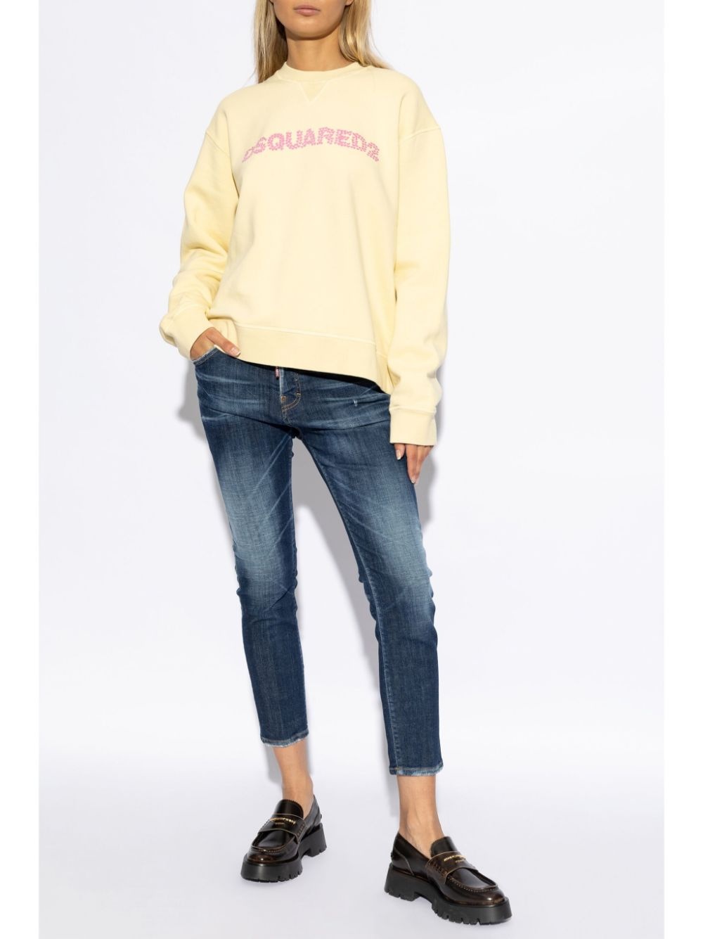 embroidered-logo sweatshirt - 2