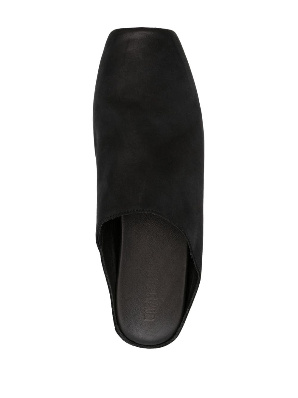square-toe leather slippers - 4