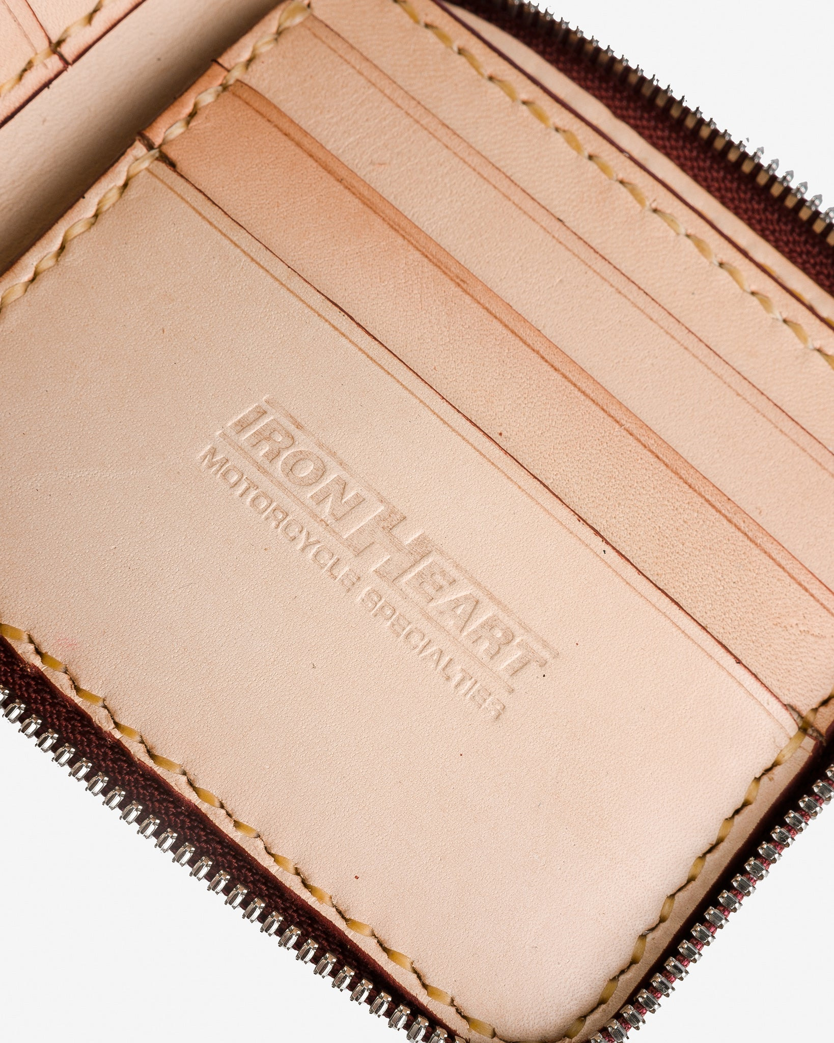 IHG-090-NAT Zip-Secured Shell Cordovan Wallet - Natural - 5