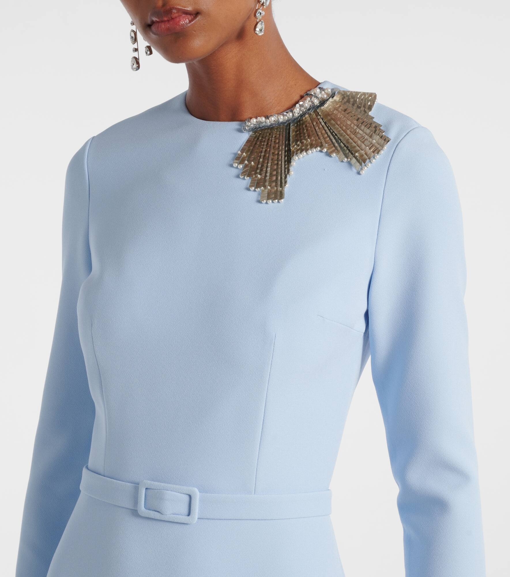 Embellished crêpe gown - 4