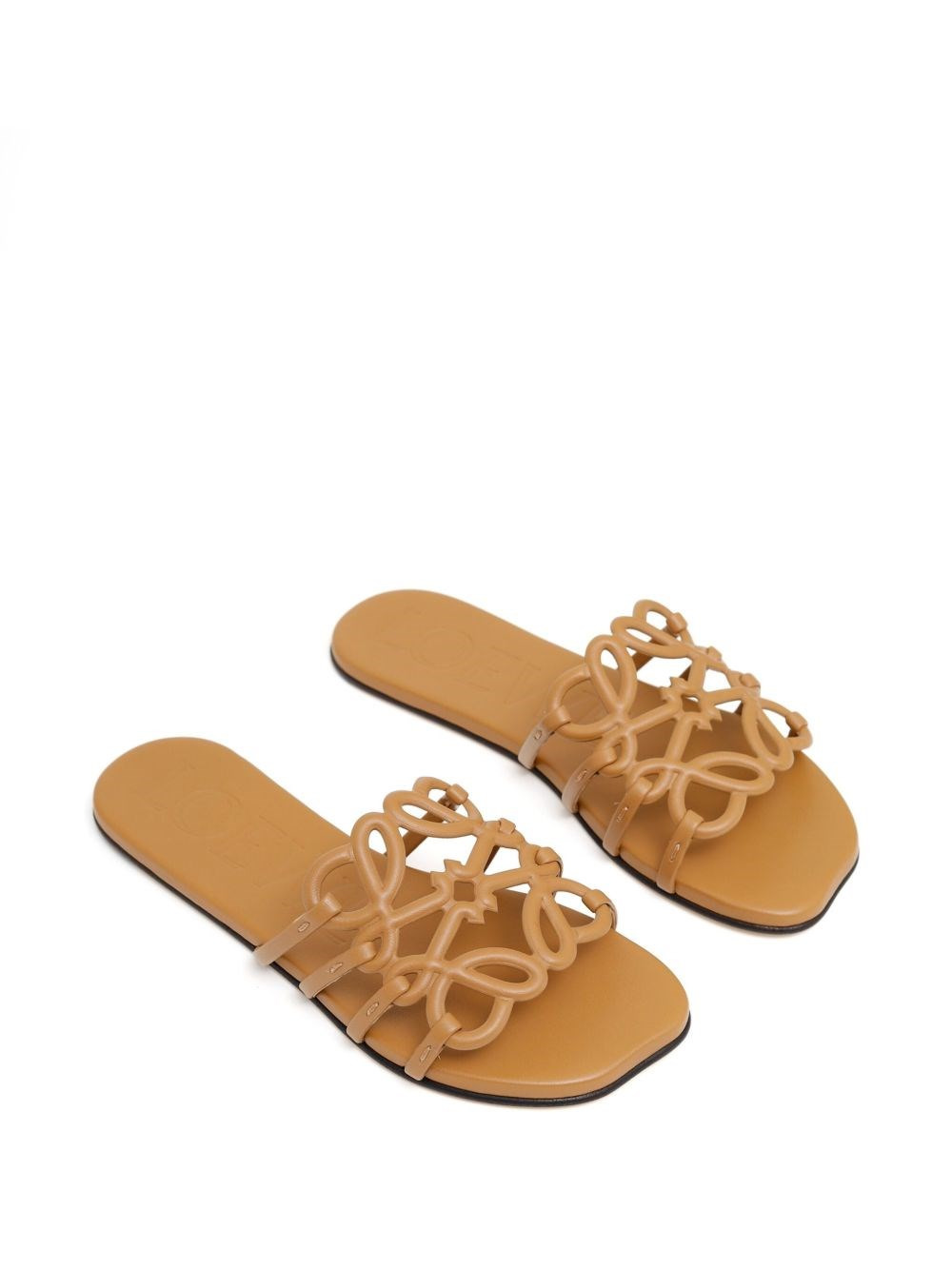 Petal Anagram leather slides - 3