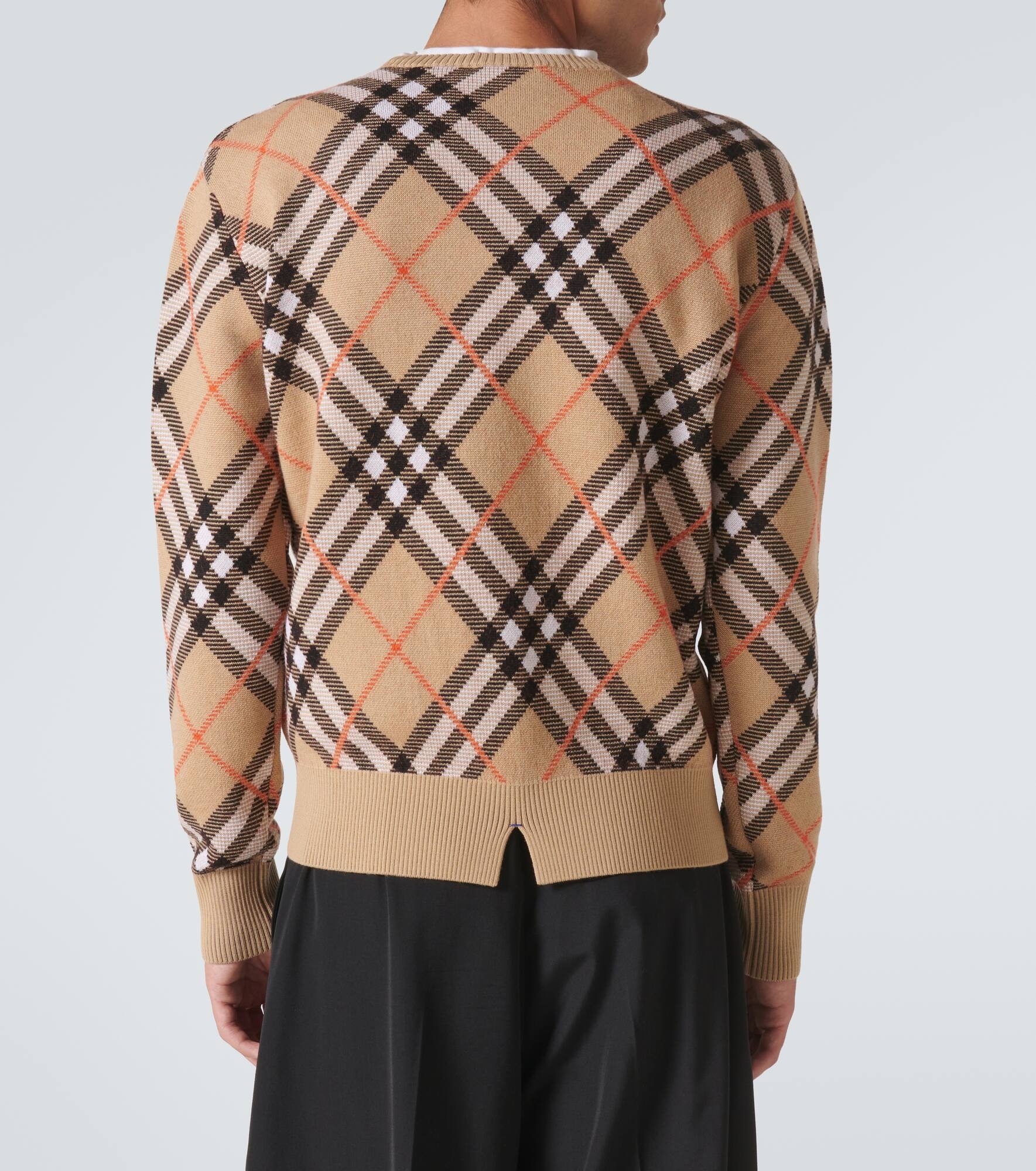Burberry Check wool-blend sweater - 4